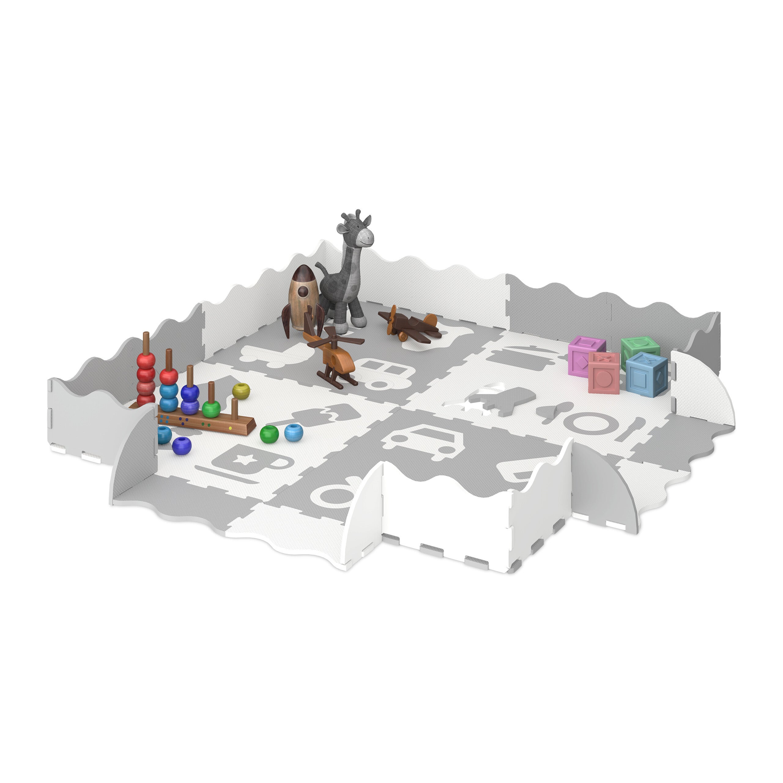 Tapis Circuit Voiture Relaxdays Tapis De Jeu, Puzzle 4x4 Pièces, Avec Bordure, Motifs Robots Mousse Sans Polluants Bebes Et Enfants Colore 93853204 Route Puzzle