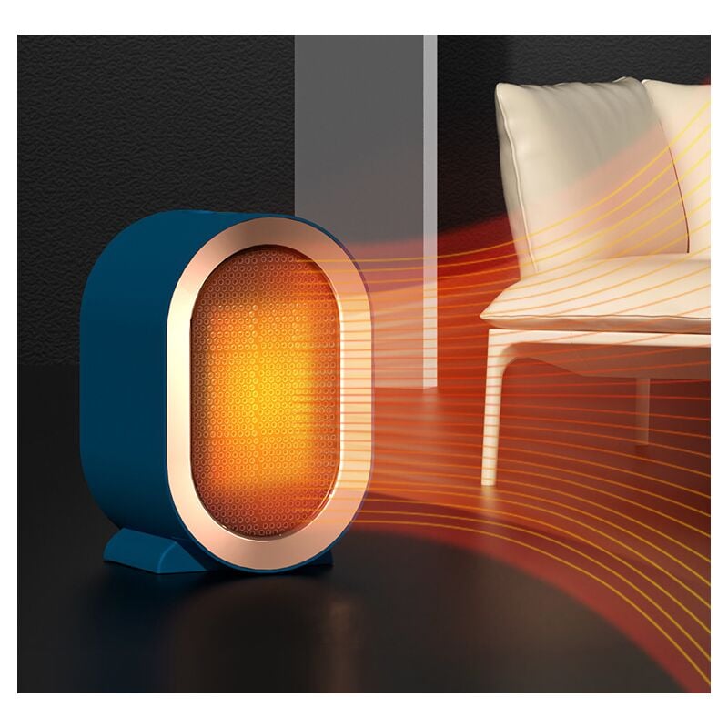 1200W radiateur soufflant ménage bureau silencieux PTC chaleur rapide chauffage chambre sûr et économie d'énergie-Blanc - 4