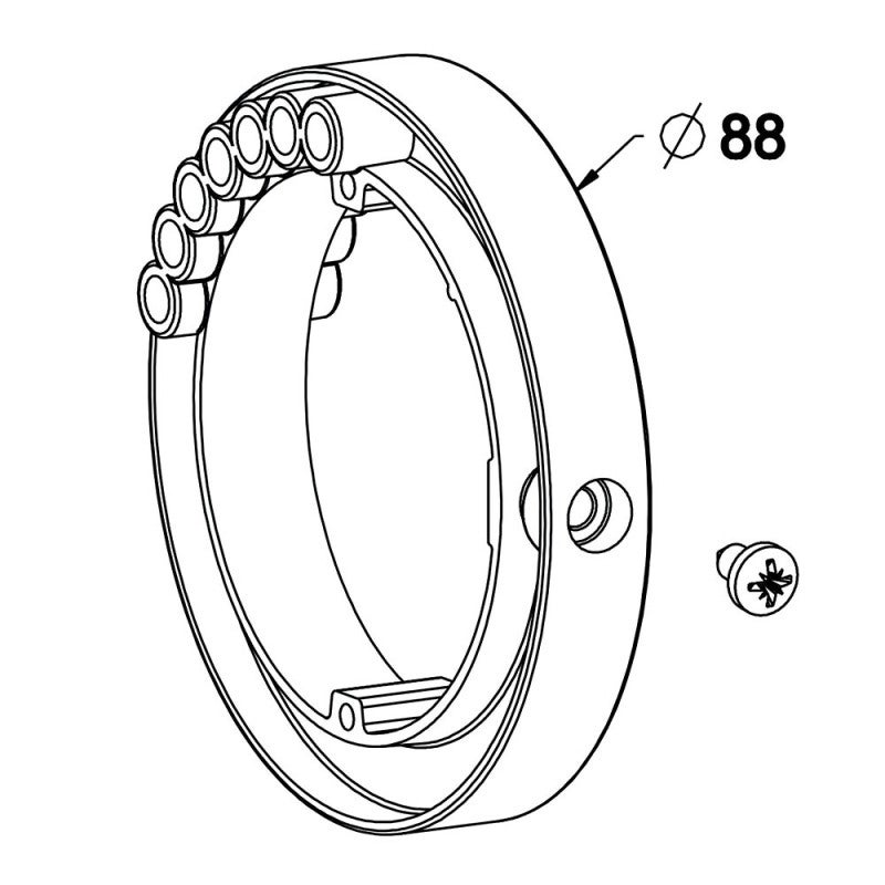 Bagues pour verrou renforcé sur tube ZF64 - 2