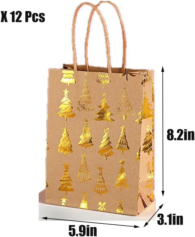 30X Sacchetti Carta con Manici Shopper Carta Borse Carta Regalo da