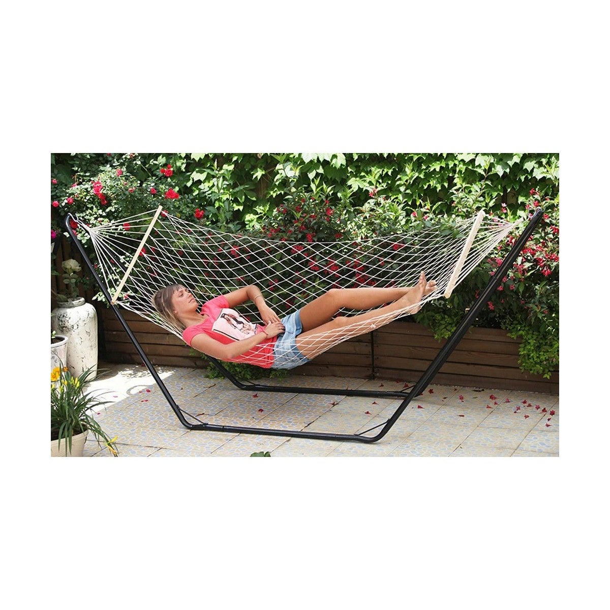 Amaca Da Campeggio Per Esterni, Da Appendere Al Letto, Da Campeggio, Per Esterni, Viaggi, Picnic, Altalena, Per Giardino, Campeggio (colore: Bianco - Foto 9