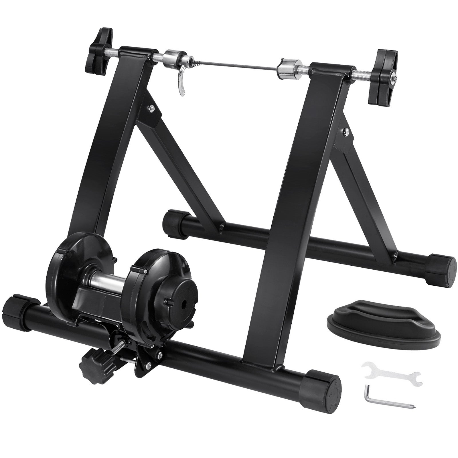 Home-trainer BalanceFrom Vélo Acier Résistance Magnétique - Pliable Noir