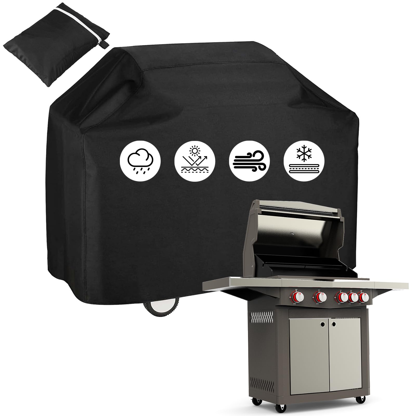 Pokrowiec na grill gazowy zewnętrzny plandeka grill zewnętrzny Oxford wodoodporny pokrowiec grill zewnętrzny wodoszczelny pokrowiec ochronny grilla