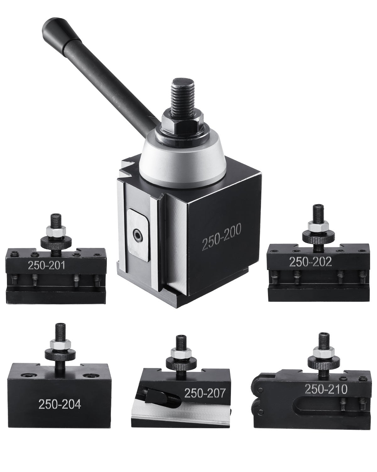 Uchwyt narzędziowy Quick Change 6-częściowy uchwyt stalowy 254-381 mm Tokarka VEVOR