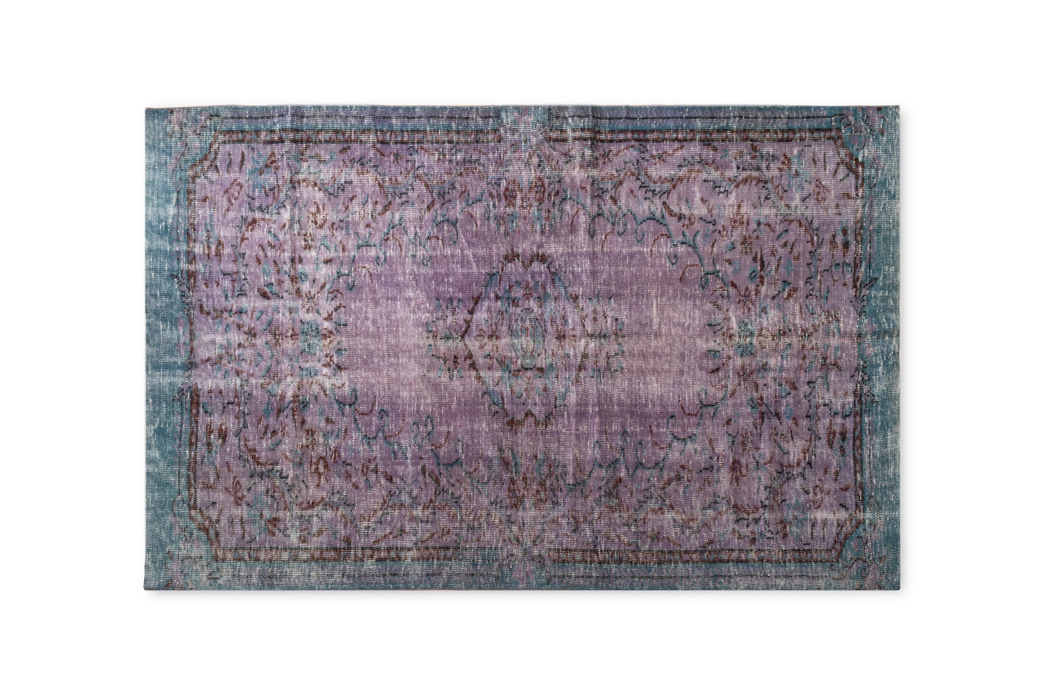 Dywan Vintage Fioletowo-Niebieski 274x166 cm – stylowy i dekoracyjny do salonu lub sypialni
