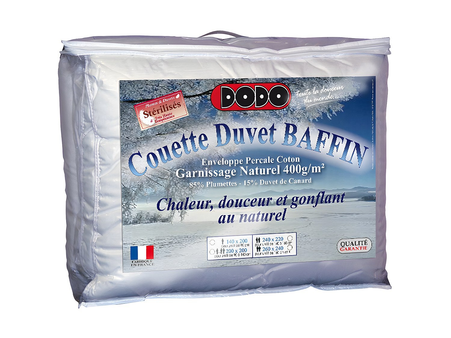 Kołdra DODO Naturalny puch BAFFIN - 220 x 240 cm