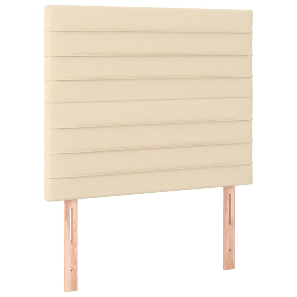 Cadre de lit sans matelas en tissu crème, pour la chambre, 100 × 200 cm - 9