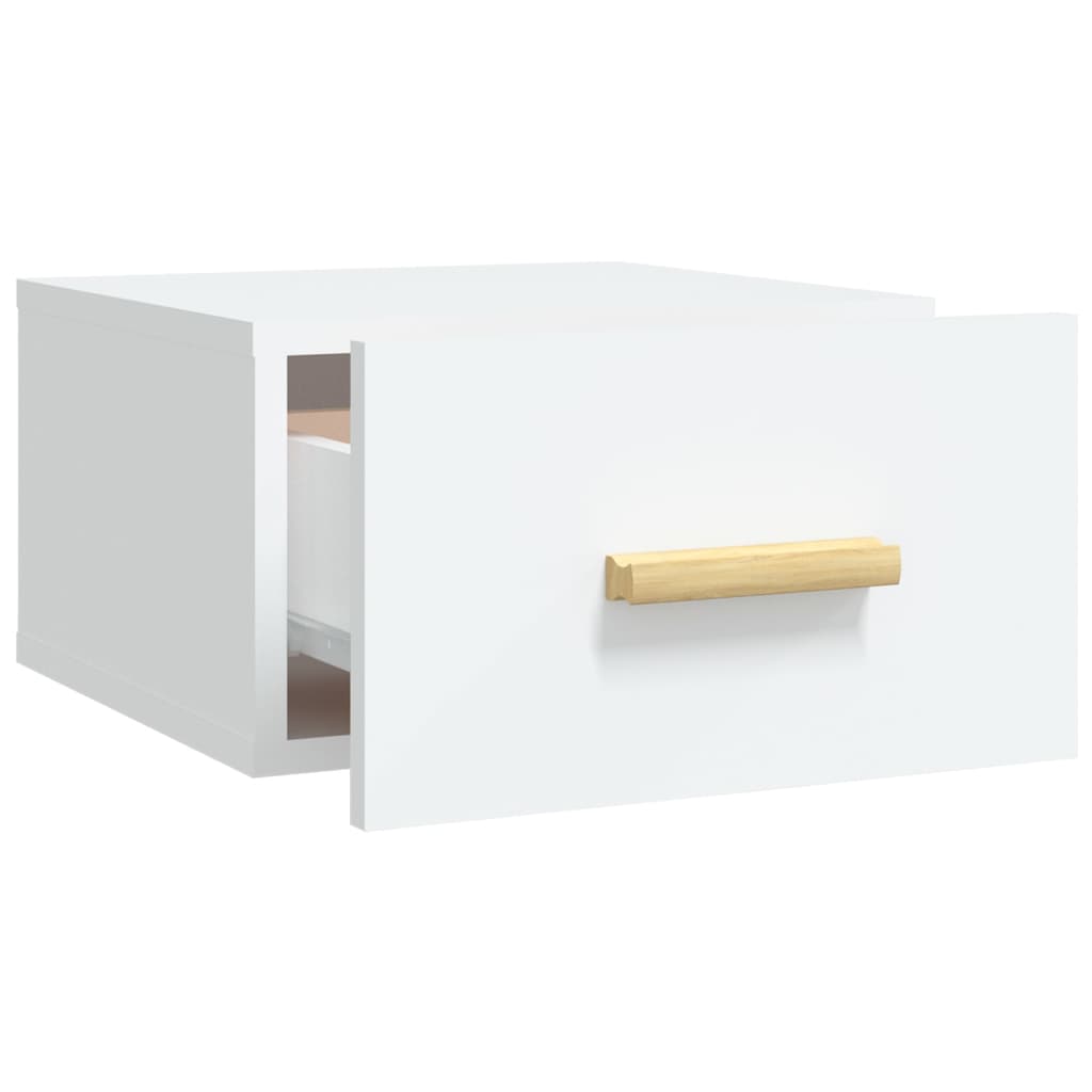 Mesita de noche de pared，Mesilla de noche flotante blanco 35x35x20 cm CFW45185 - 6