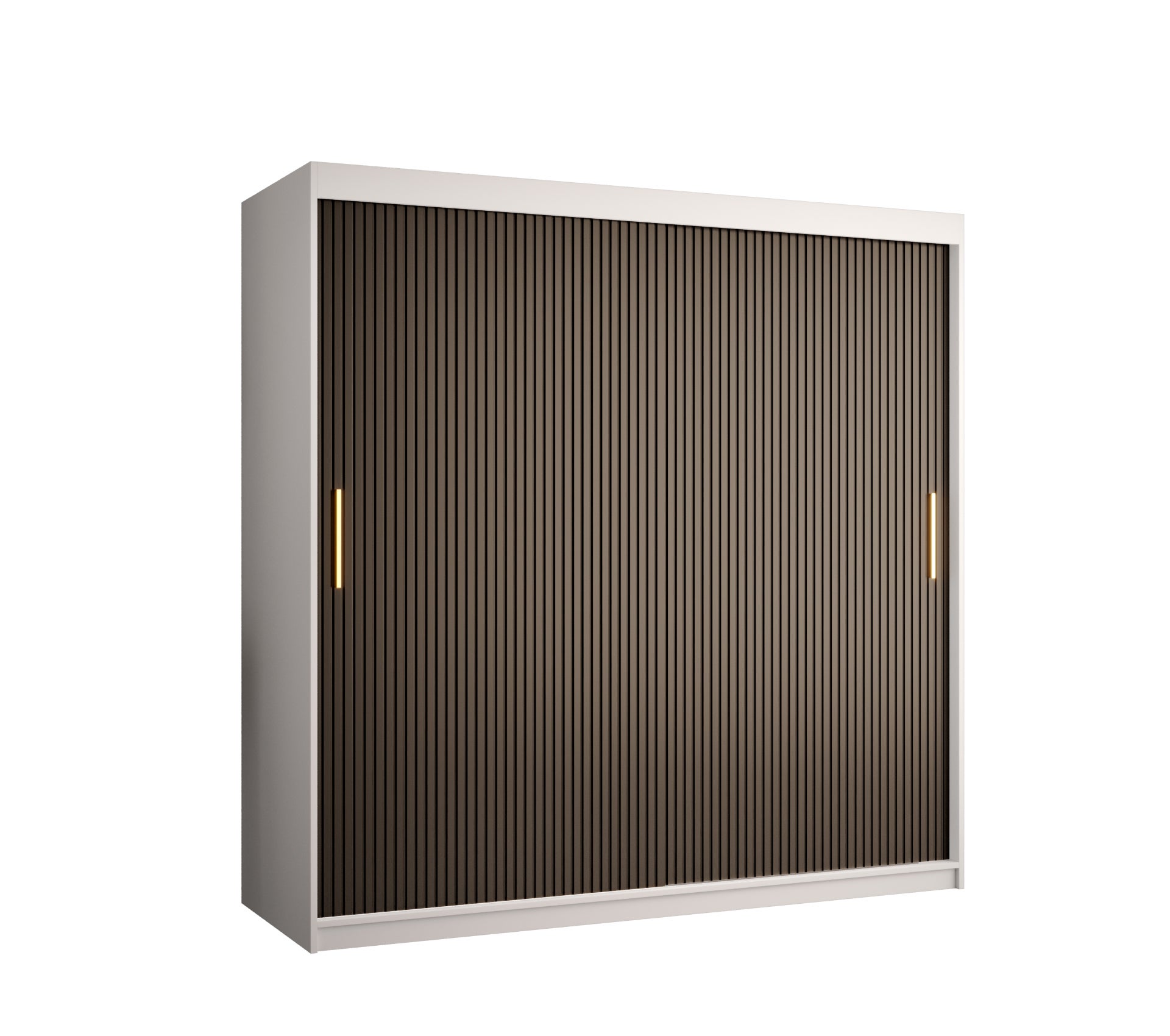 Szafa przesuwna garderoba RIFLO SLIM 1 180 x 62 x 200 cm Biały + Czarny - Abiks Meble