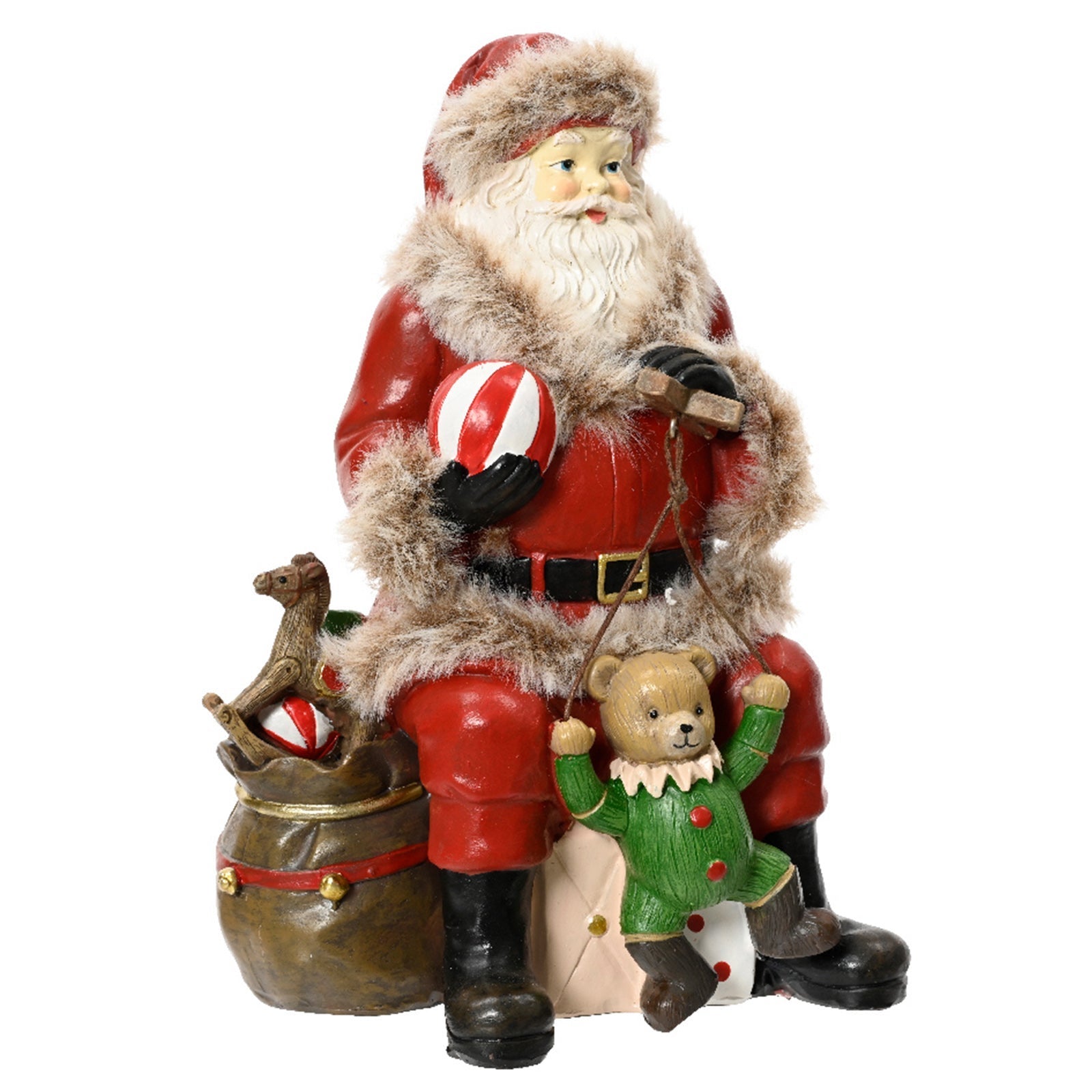 6PR4743 Figurine Jésus 11x5x10 Cm Marron Polyrésine Décoration De Noël