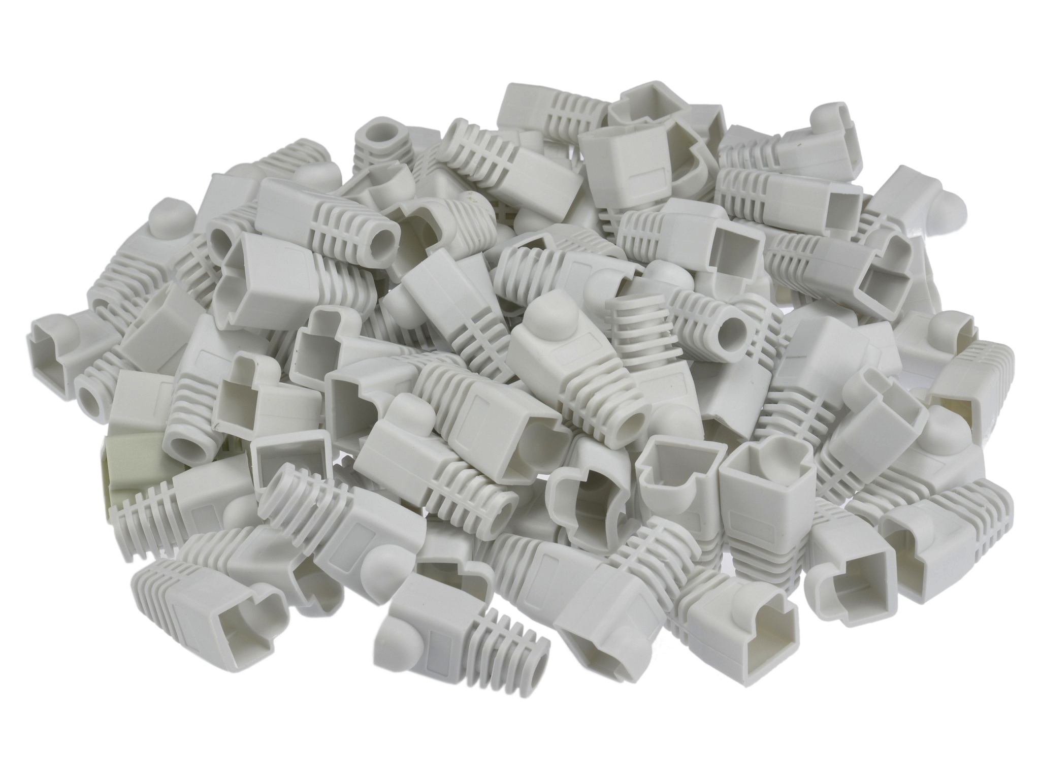 NEKU Osłonka gumowa do wtyku RJ45 szara 10szt