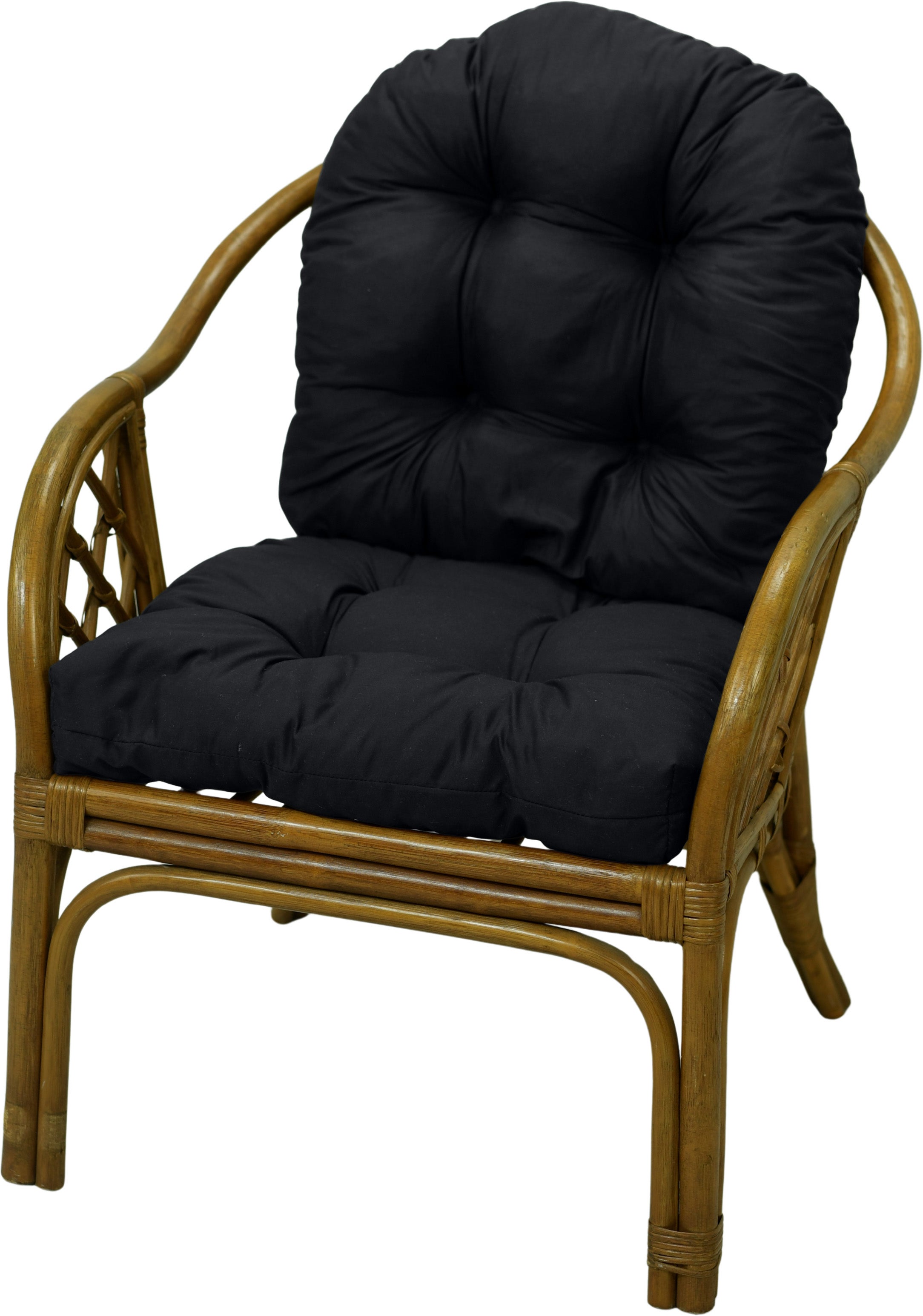 Poduszka na fotel rattanowy AMPO czarny gładki 1 szt.