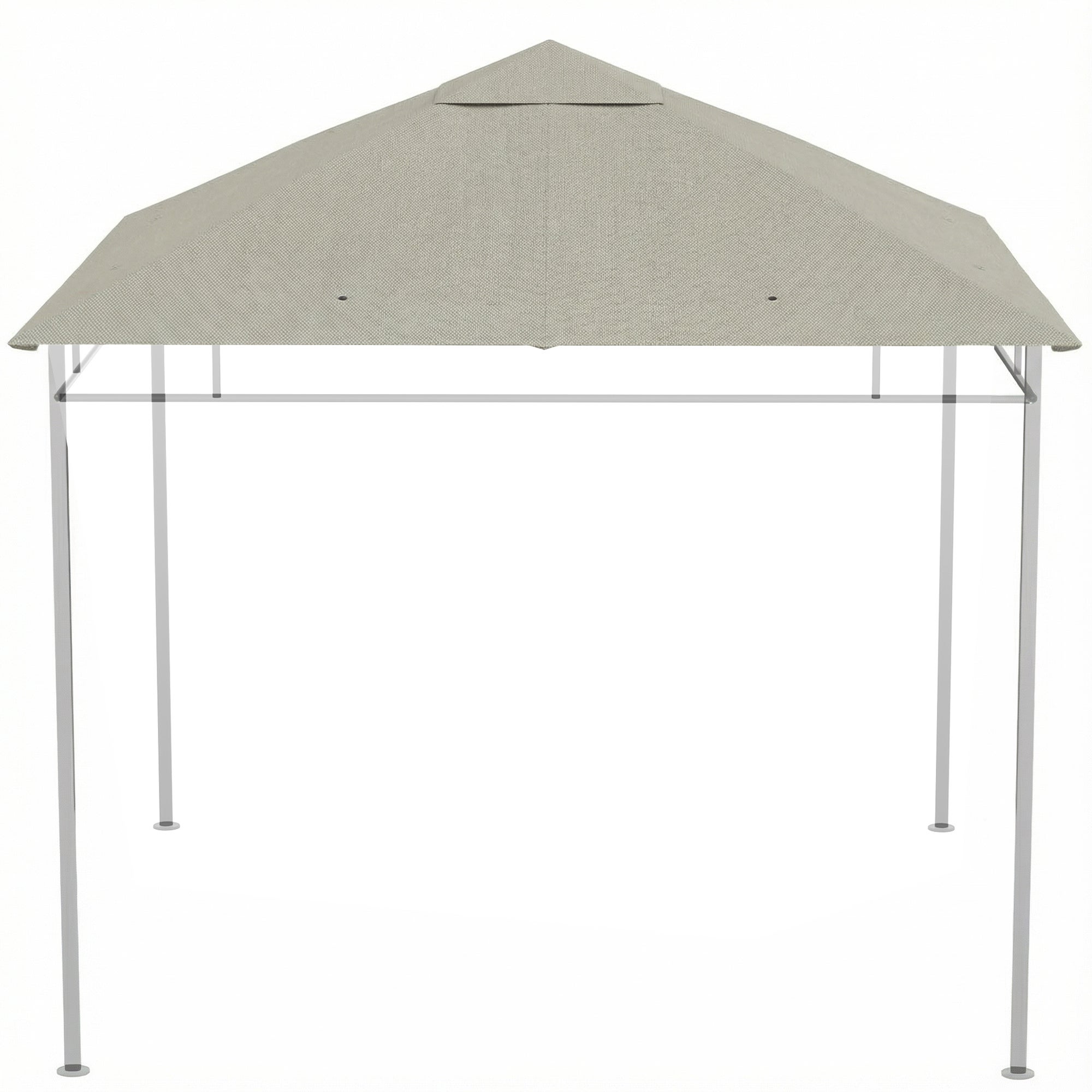 Outsunny Toile De Rechange 3x3m Pour Pavillon Tonnelle - Polyester 180g/m² Anti-UV Gris