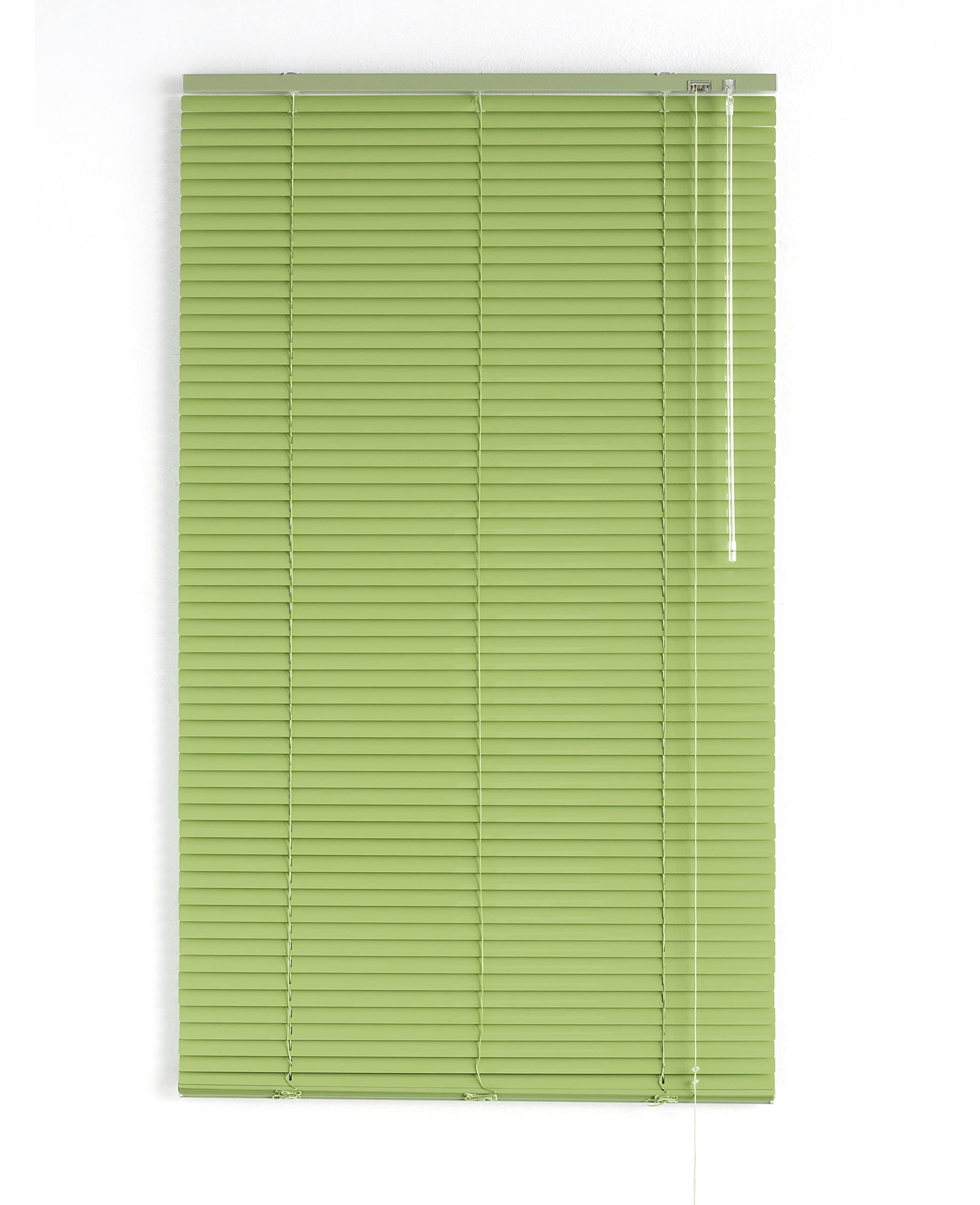 Blindecor | veneciana de aluminio con lama - medidas veneciana: 100x180 - veneciana regulable en altura y apertura color pistacho