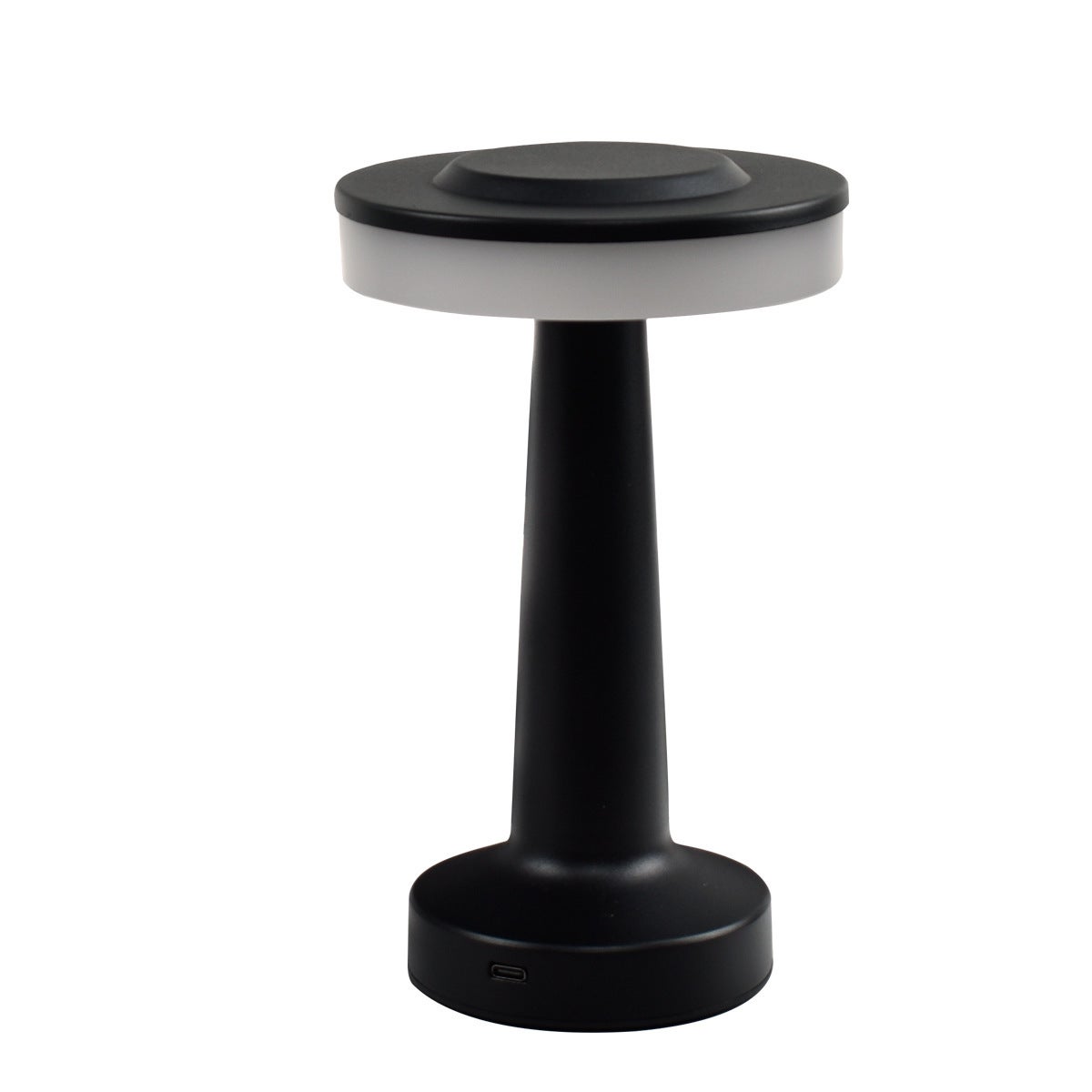 Bezprzewodowa lampka biurkowa LED, matowa czerń, 12,5 x 12,5 x 20,5 cm, 1 sztuka, 2 W, 3 odcienie, przenośna bezprzewodowa lampka z czujnikiem dotykow