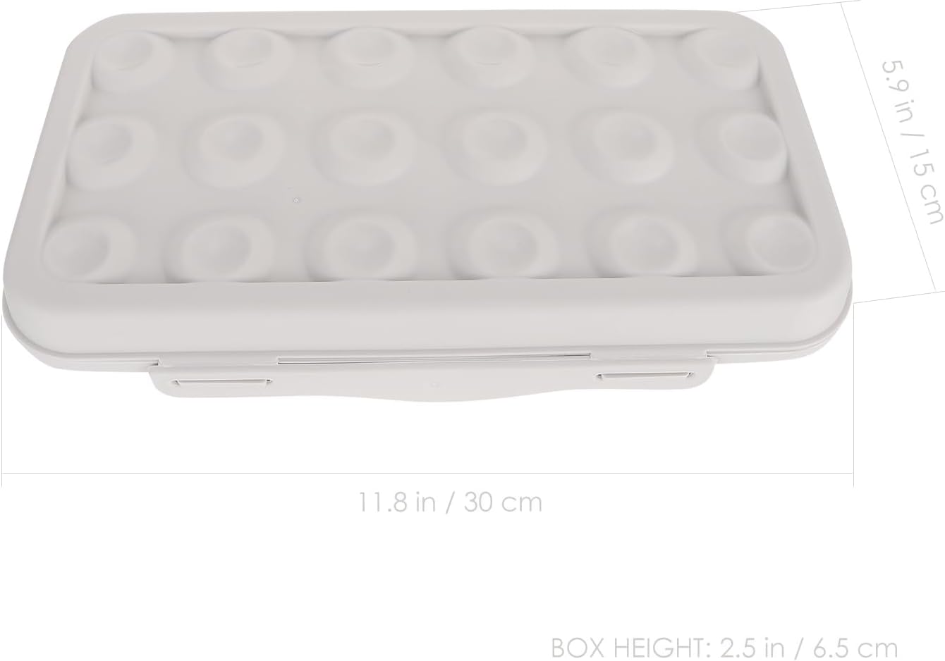 Support à œufs En Céramique Pour Comptoir Ou Frigo - Capacité 12 œufs, Dimensions 18.5x14x3 Cm, Résistant à La Chaleur, Facile à Nettoyer, Design Blanc épuré - 7
