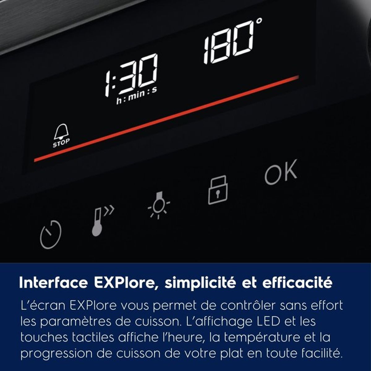 Four encastrable pyrolyse Electrolux EOF6P56BX inox anti trace SurroundCook 25 recettes porte froide - 5