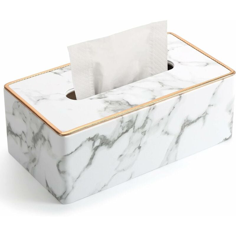 Housse De Boîte à Mouchoirs Décorative - Cuir PU Imprimé Carte Allemagne, 13x13x13 Cm, Pour Cuisine, Salle De Bain, Bureau