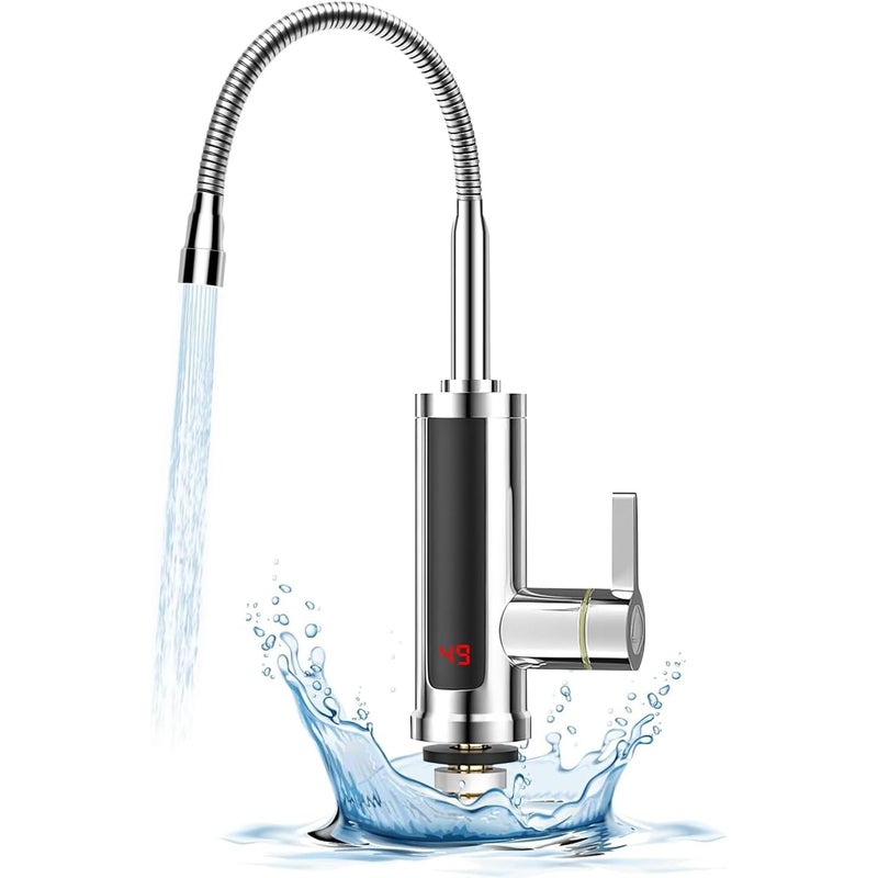 Kran do podgrzewacza wody przepływowego, etryczny kran do podgrzewacza wody przepływowy, obrotowy kran 360°, odpowiedni do kuchni i zlewu