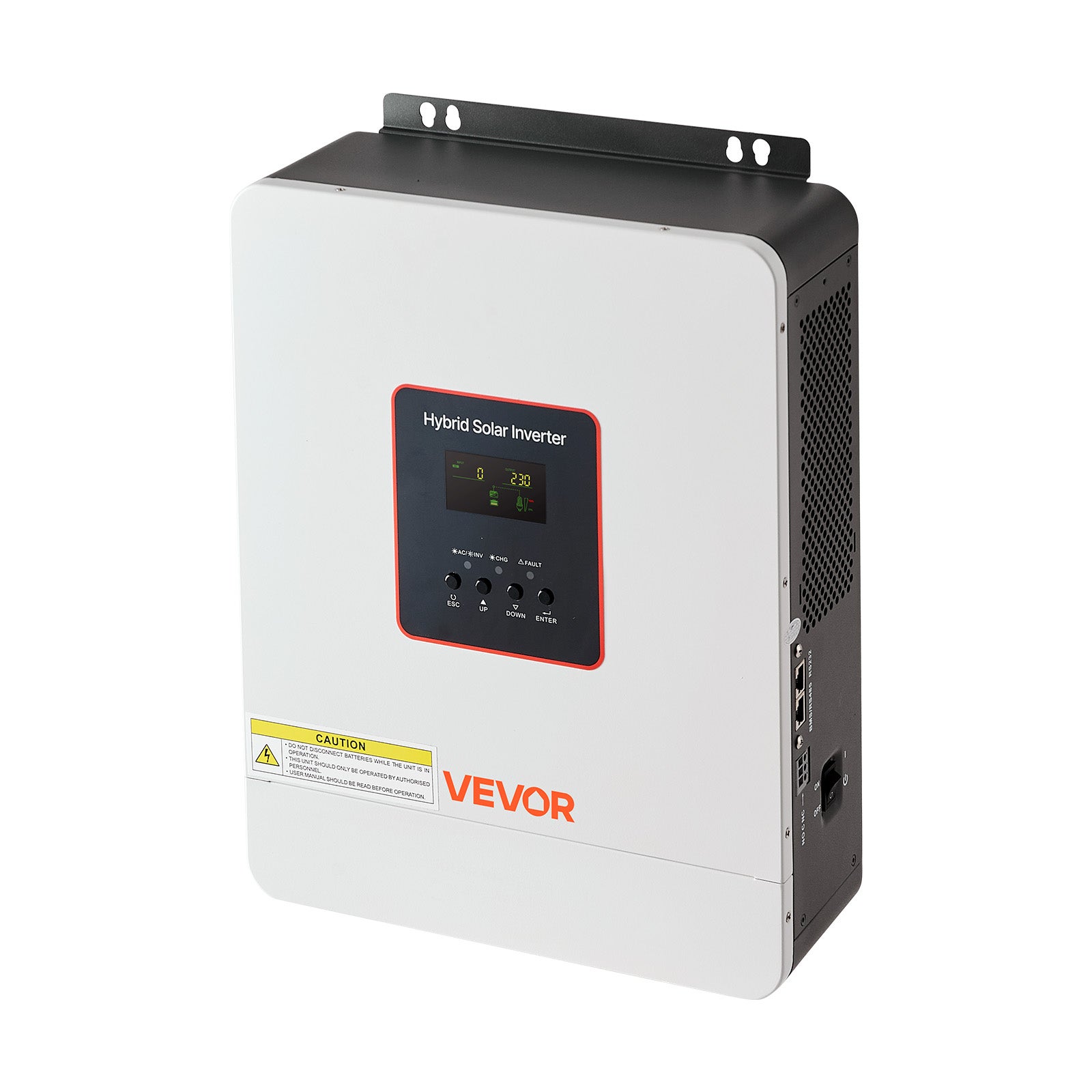 Inversor híbrido VEVOR 3000W, inversor solar híbrido de 24V DC a 230V AC, compatível com baterias de lítio-chumbo-ácido para sistemas fora da rede - 9