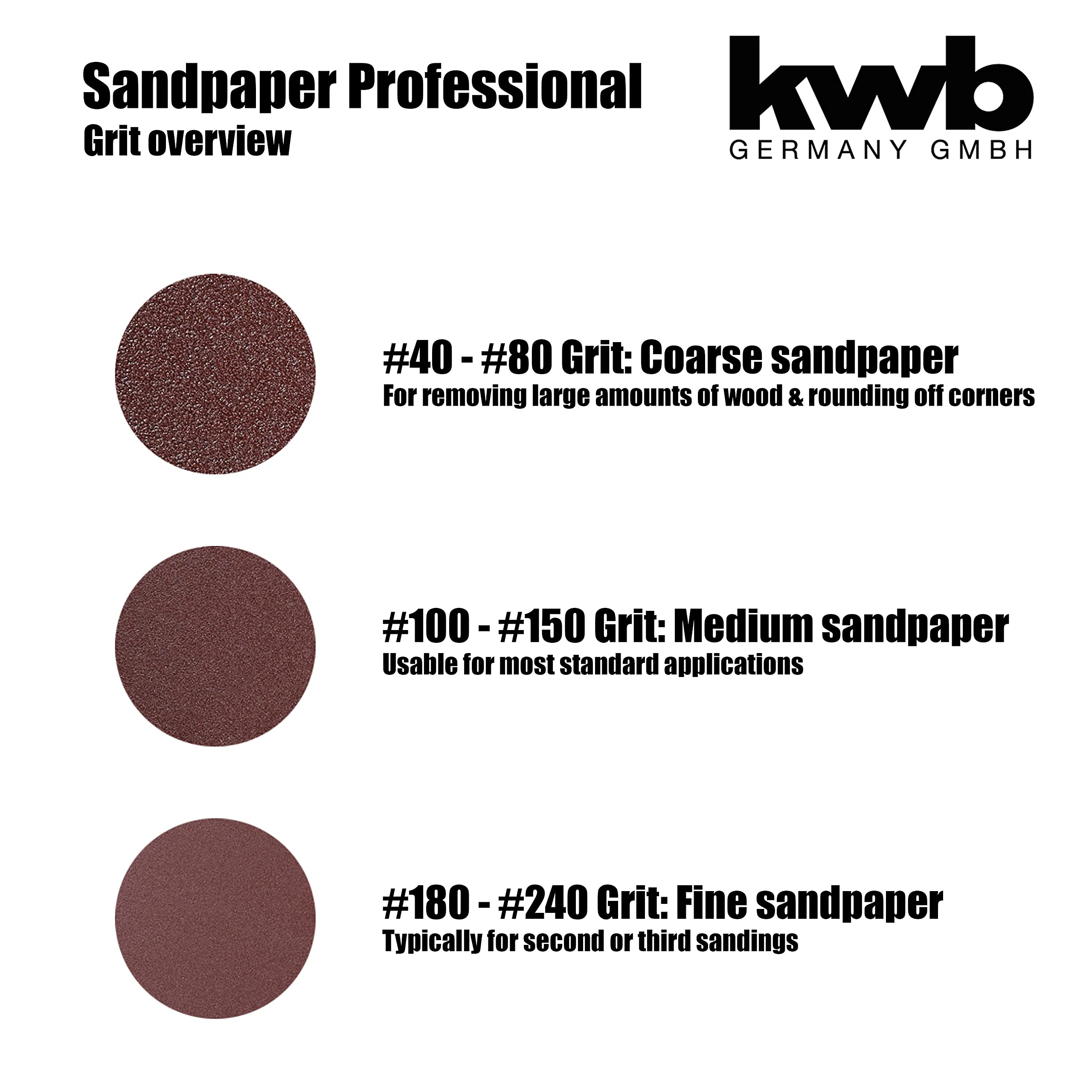 kwb 818288 Papier abrasif Grain 60, 80, 120, 180 (L x l) 230 mm x 93 mm 30 pc(s) - 5