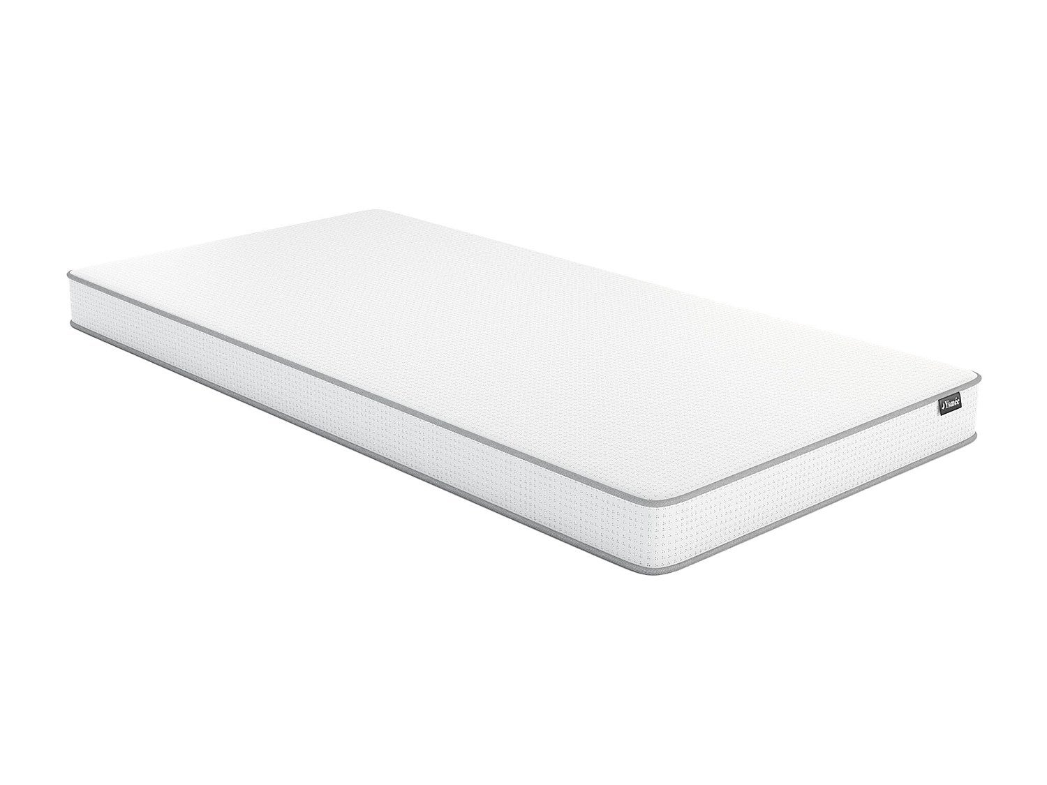 Zestaw 90 x 190 cm stelaż z białą skrzynią + materac piankowy o grub. 12 cm - ASTYANAX II marki YSMÉE - 3