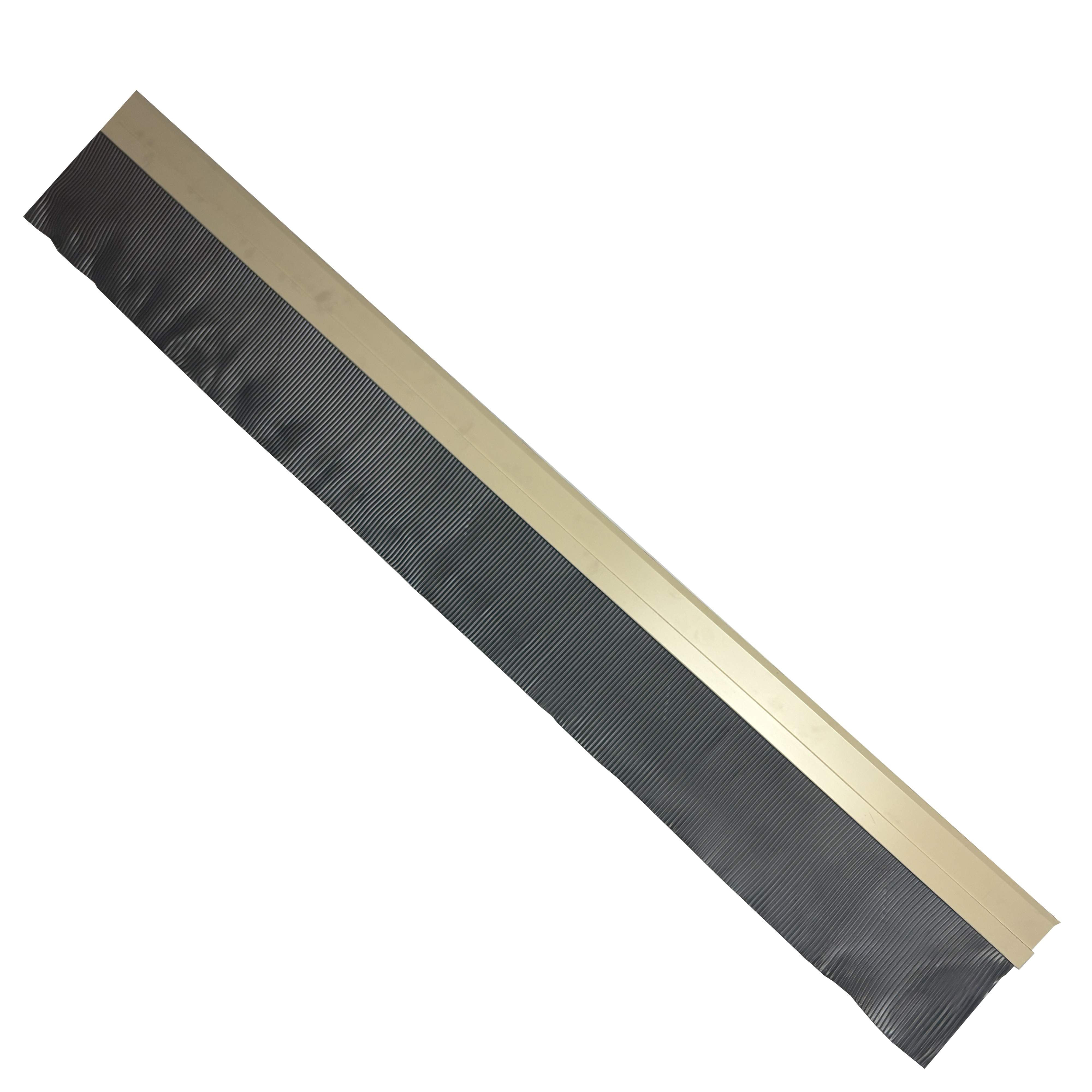 Solin à Bavette Plomb Plissé Naturel - Largeur 170 mm - Porte-Solin Sahara Intégré - Modèle Joint Mastic - Longueur 2m - 2