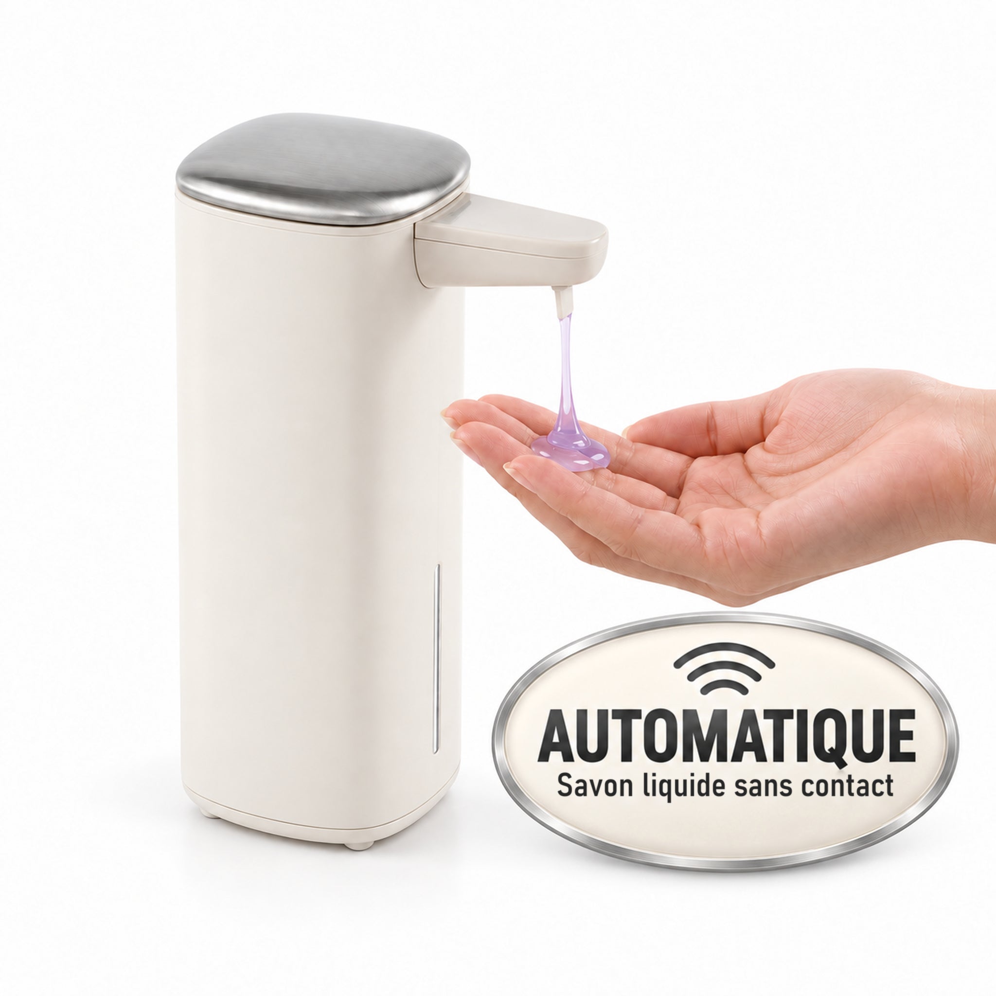 Distributeur automatique de savon liquide Liora Crème | Leroy Merlin