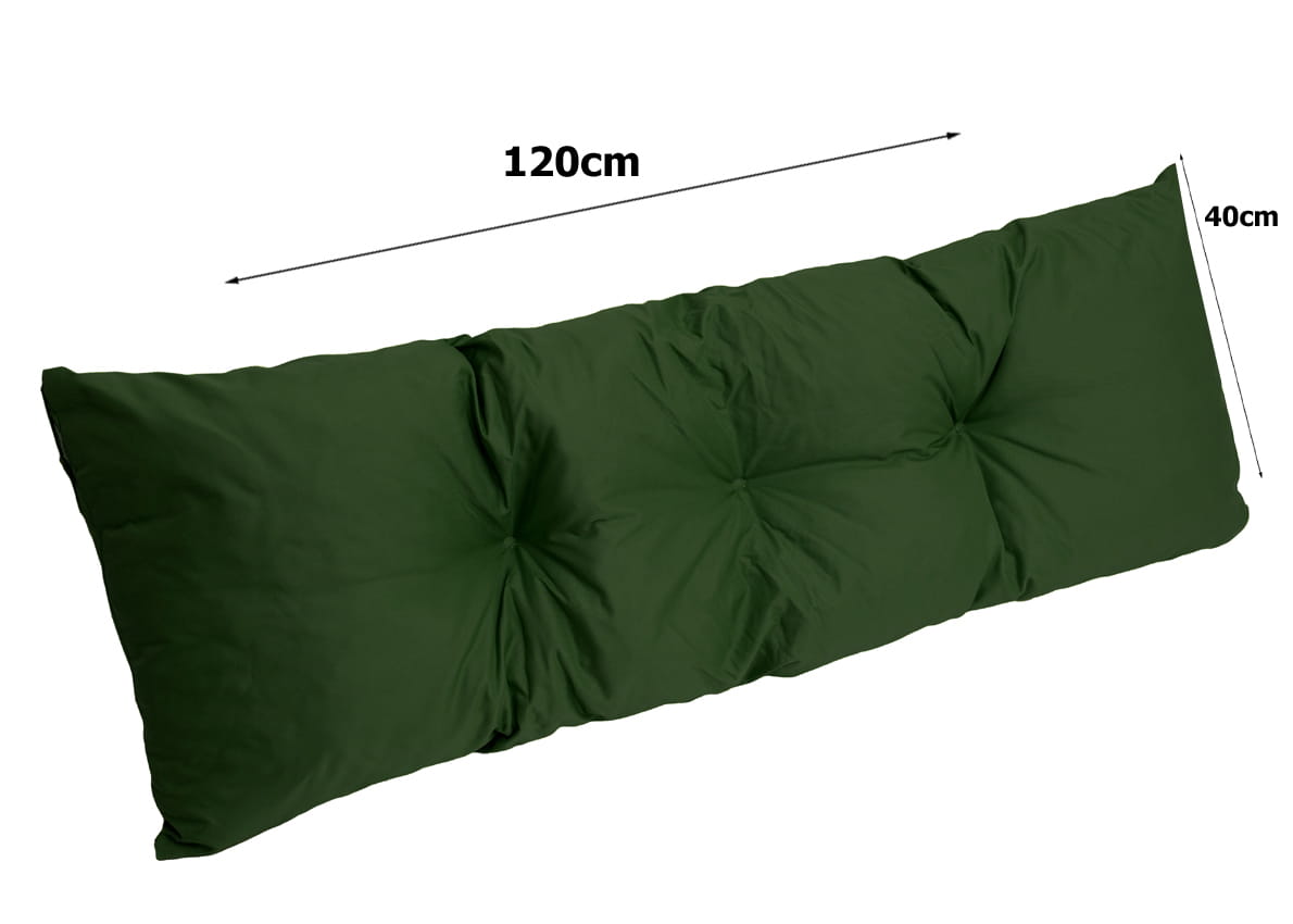 Set coussins pour palettes 120x50 avec dossier 120x40 vert – coussins canapé extérieur, matelas palette jardin confort premium - 7