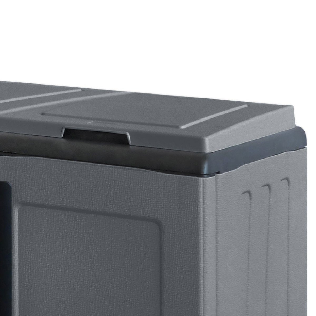 Cache Poubelles de tri Selectif 2 Sacs Meuble mi- hauteur Dim 68 x 37 x 84cm 2 Anneaux de support de sac 2 Portes Art Plast - 6