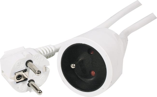 CONECTICPLUS Rallonge électrique 3m blanche | Leroy Merlin