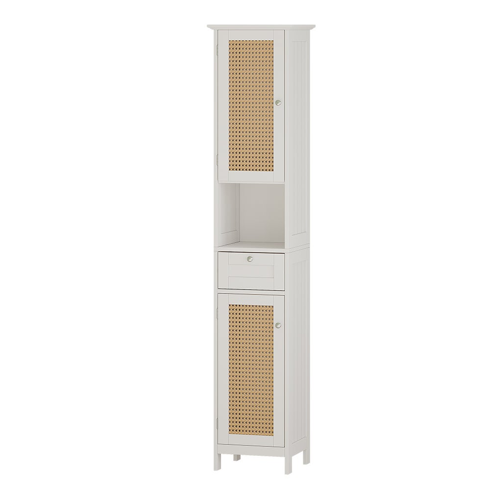 Vicco Szafka łazienkowa Rosario, Biały, 32 x 170 cm z 2 drzwiami i szufladą
