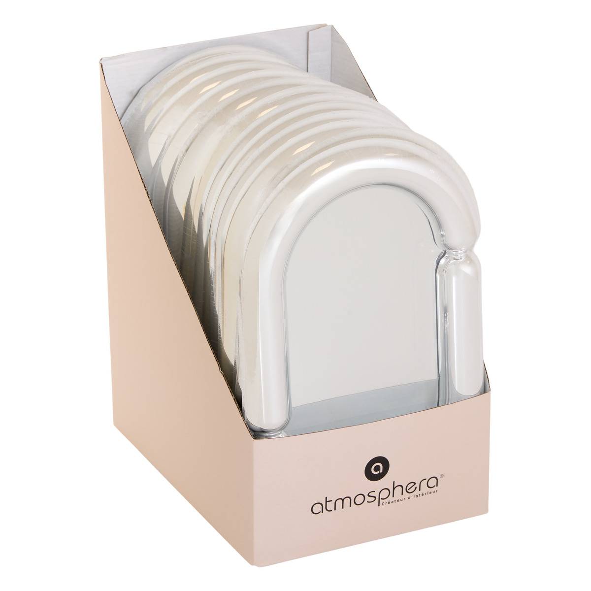 Miroir à poser Sky H.30cm plastique argent - Atmosphera créateur d'intérieur - 5