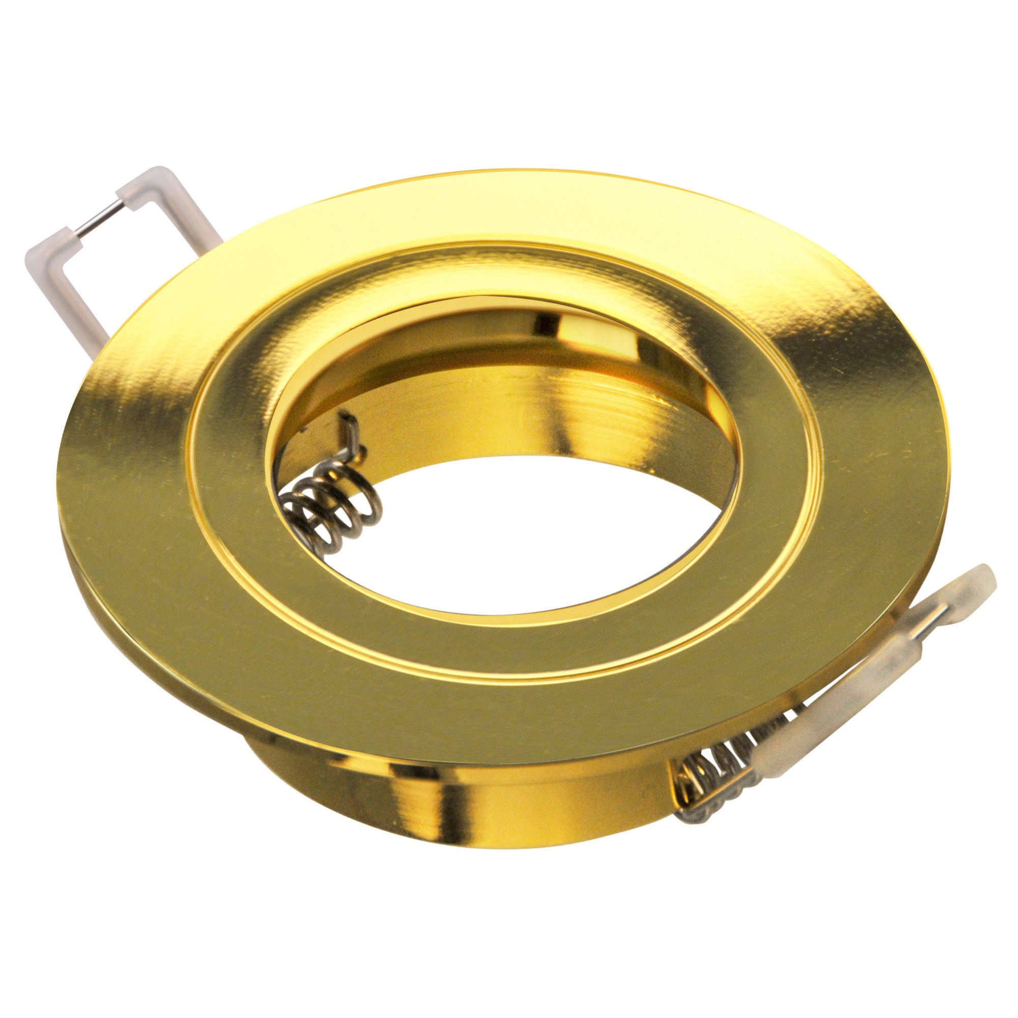 Oprawa sufitowa wpuszczana podtynkowa Febe złoty połysk 1xGU10x8W okrągła IP20 wym: 2,5 x 8 x 8 cm aluminium Polux - 3