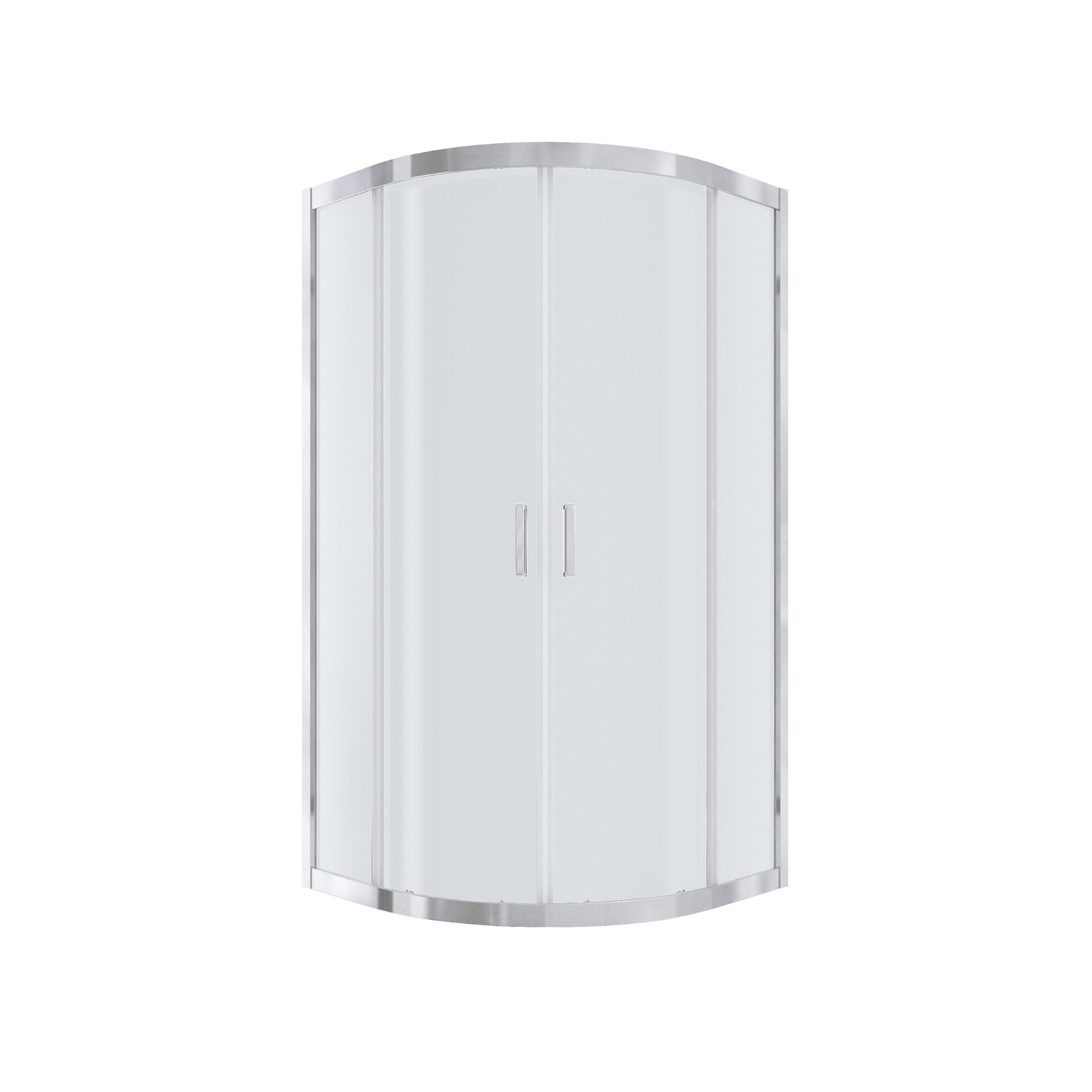 Kabina prysznicowa NAMELESS Durasan 80x80 chrom półokrągła niska 1szt.