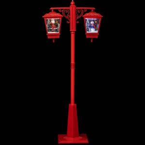 Lot De 2 Lanternes Lumineuses Musicales De Noël Rouge - Décoration Intérieure Avec Père Noël Et Bonhomme De Neige - Feeric Christmas