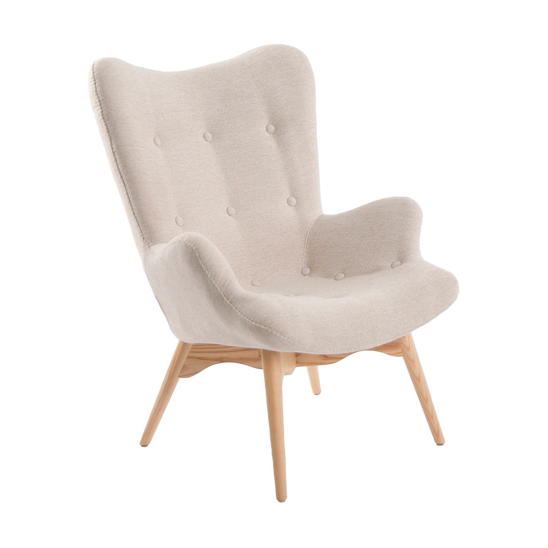ANGEL CERDA Fauteuil en tissu beige - 2