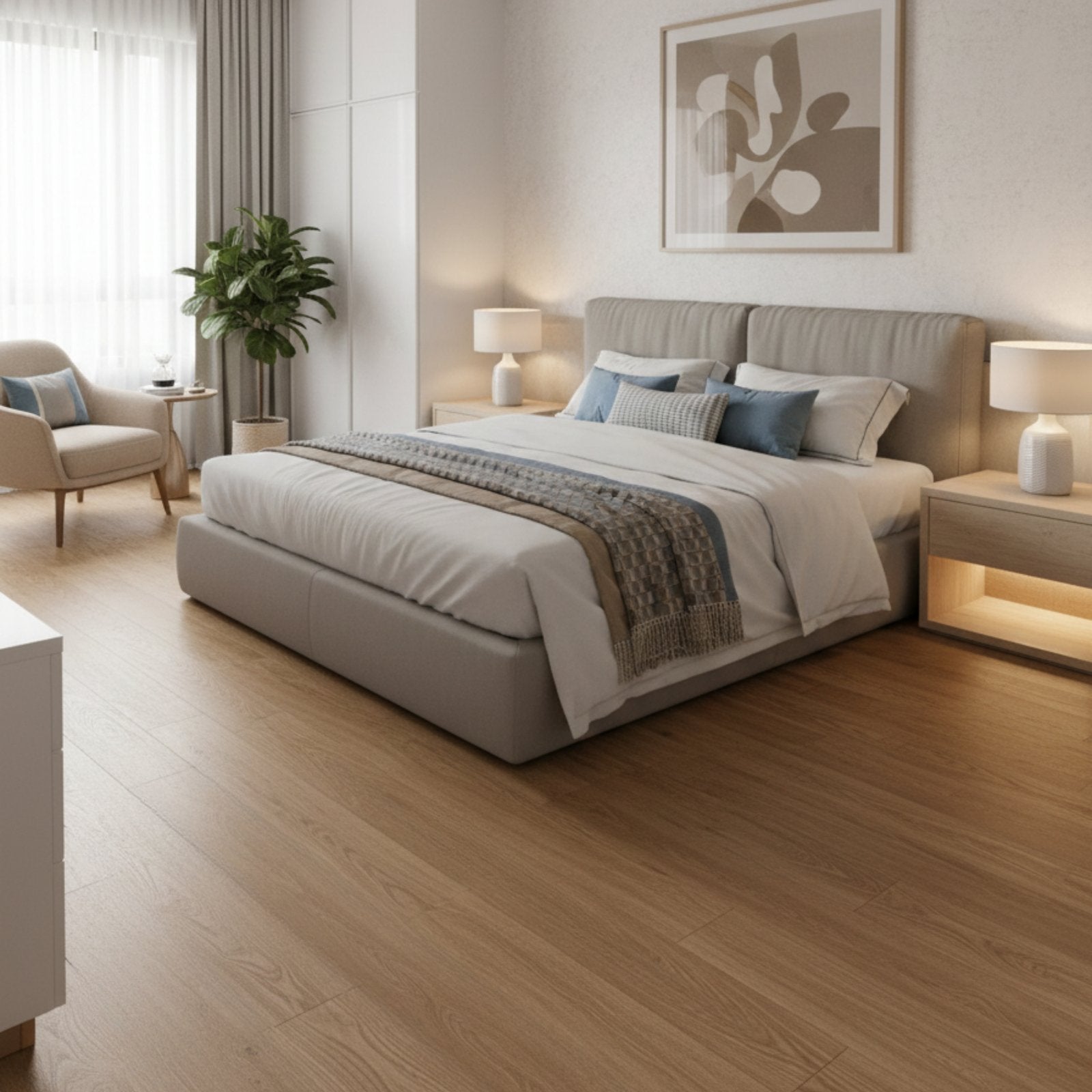 Suelo vinílico SPC clic Extrem 5 mm efecto madera Roble Dorado ISOVEX (2,21 m²) - 4