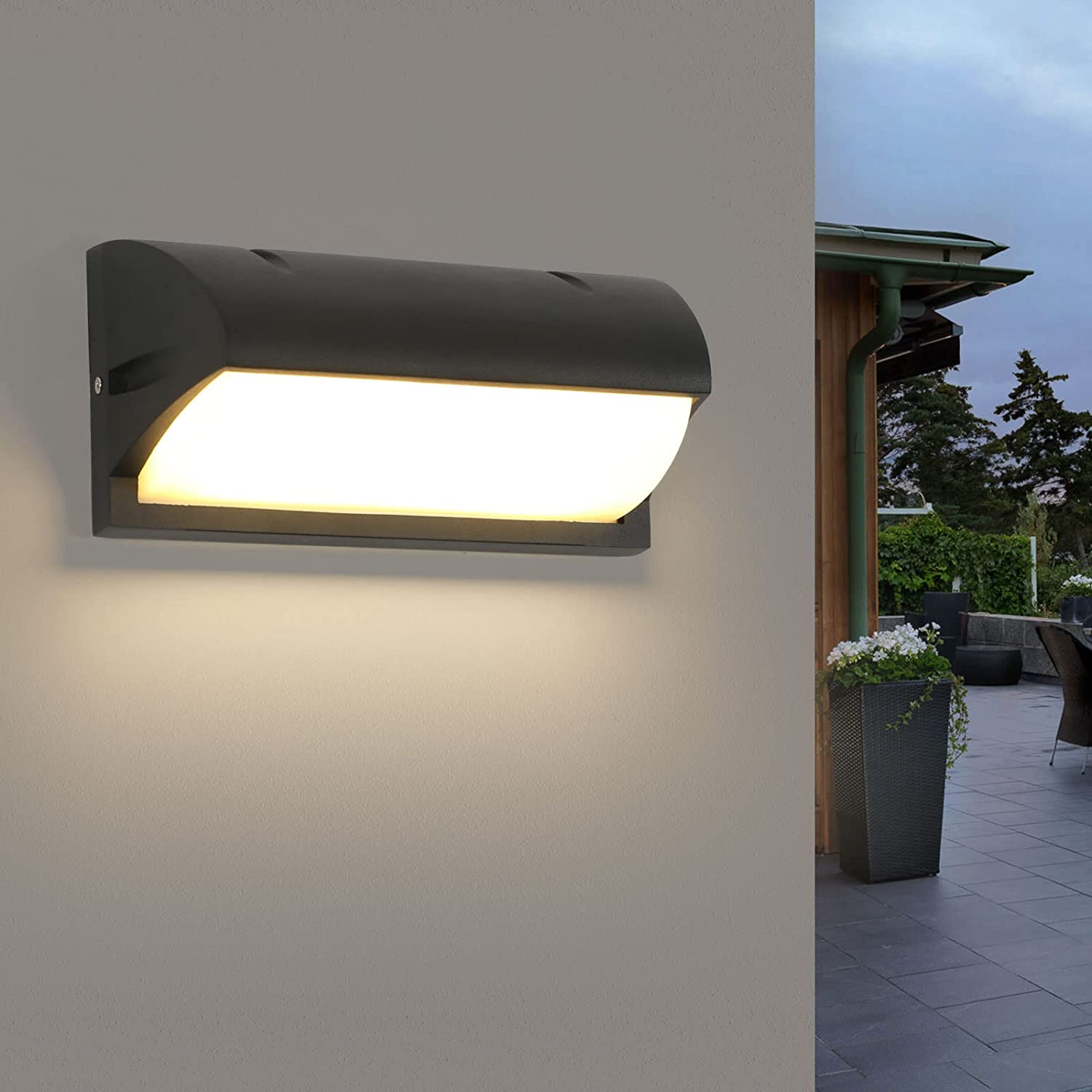 Luci Solari Esterno TECKNET 231 LED - 4 Faretti Con Sensore Movimento IP65 Per Giardino - Foto 6