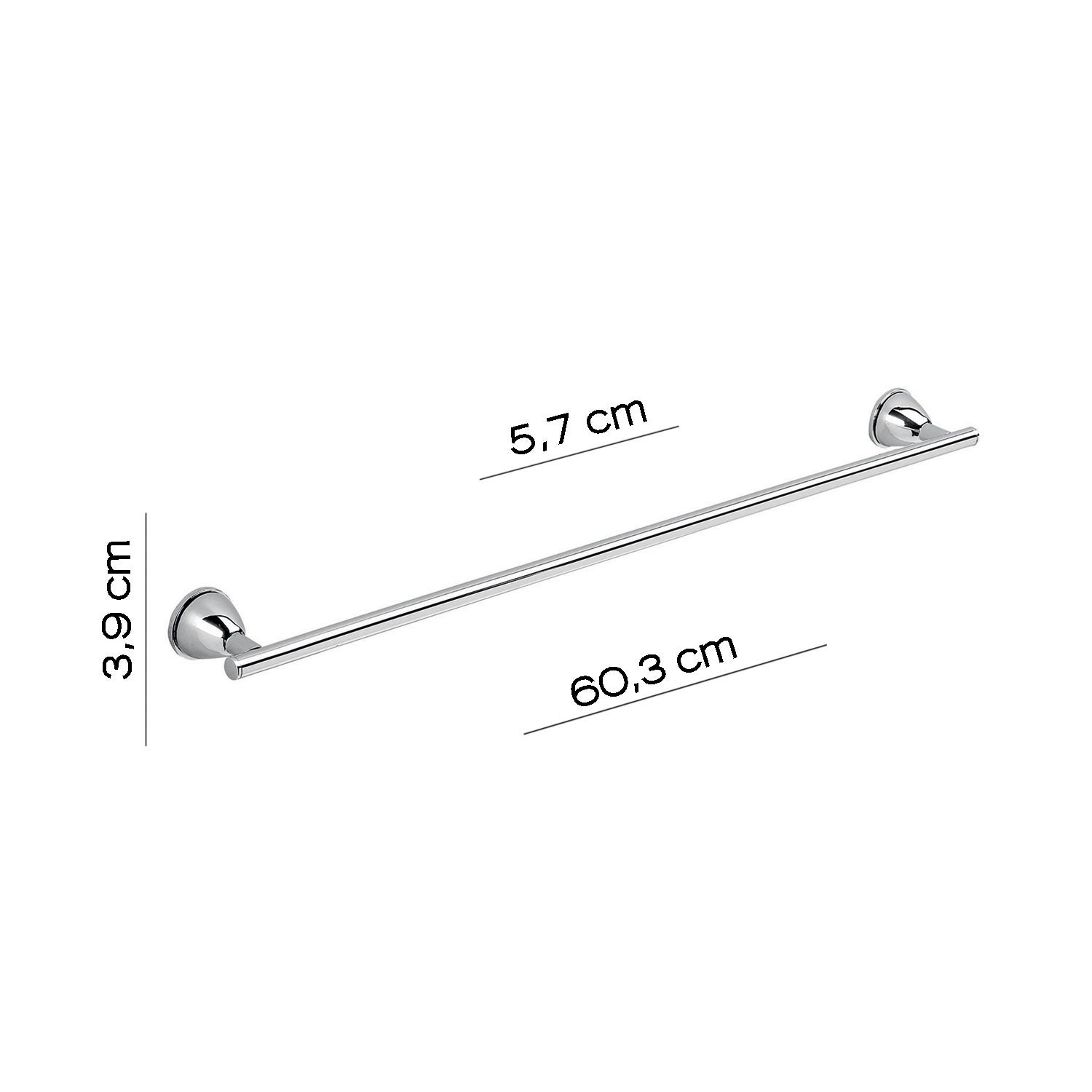 Porte-serviettes 60 cm Genziana chromé - 5