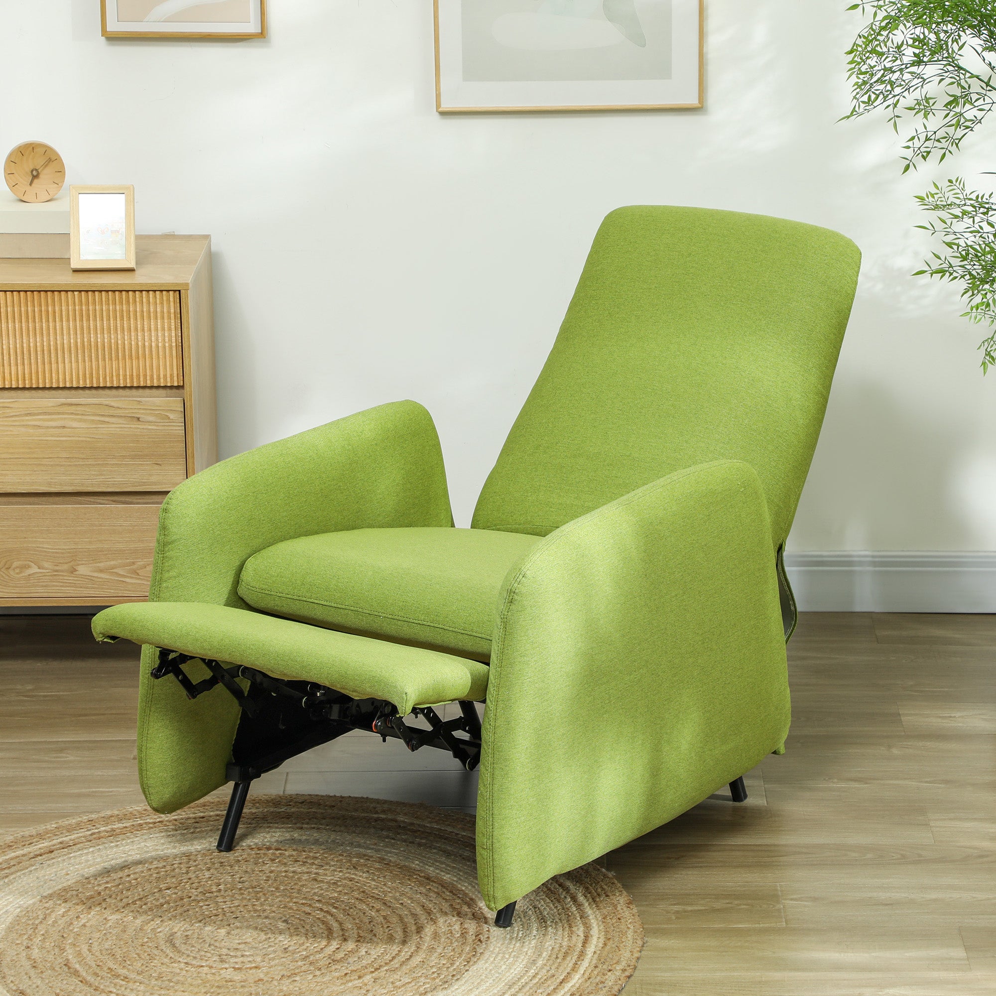 HOMCOM Poltrona Relax Reclinabile con Poggiapiedi Estraibile