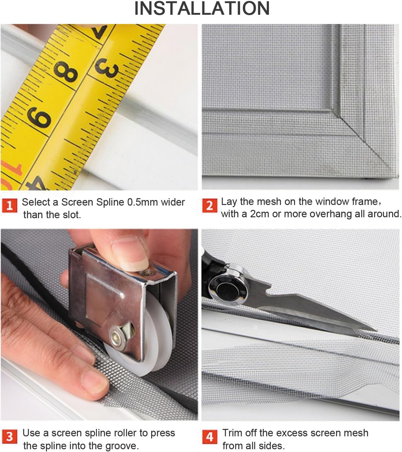 Junta de Goma para Mosquitera, Ranura Resistente y Duradera, Ventanas y Puertas (Ø3,5mm x 10m) - 6