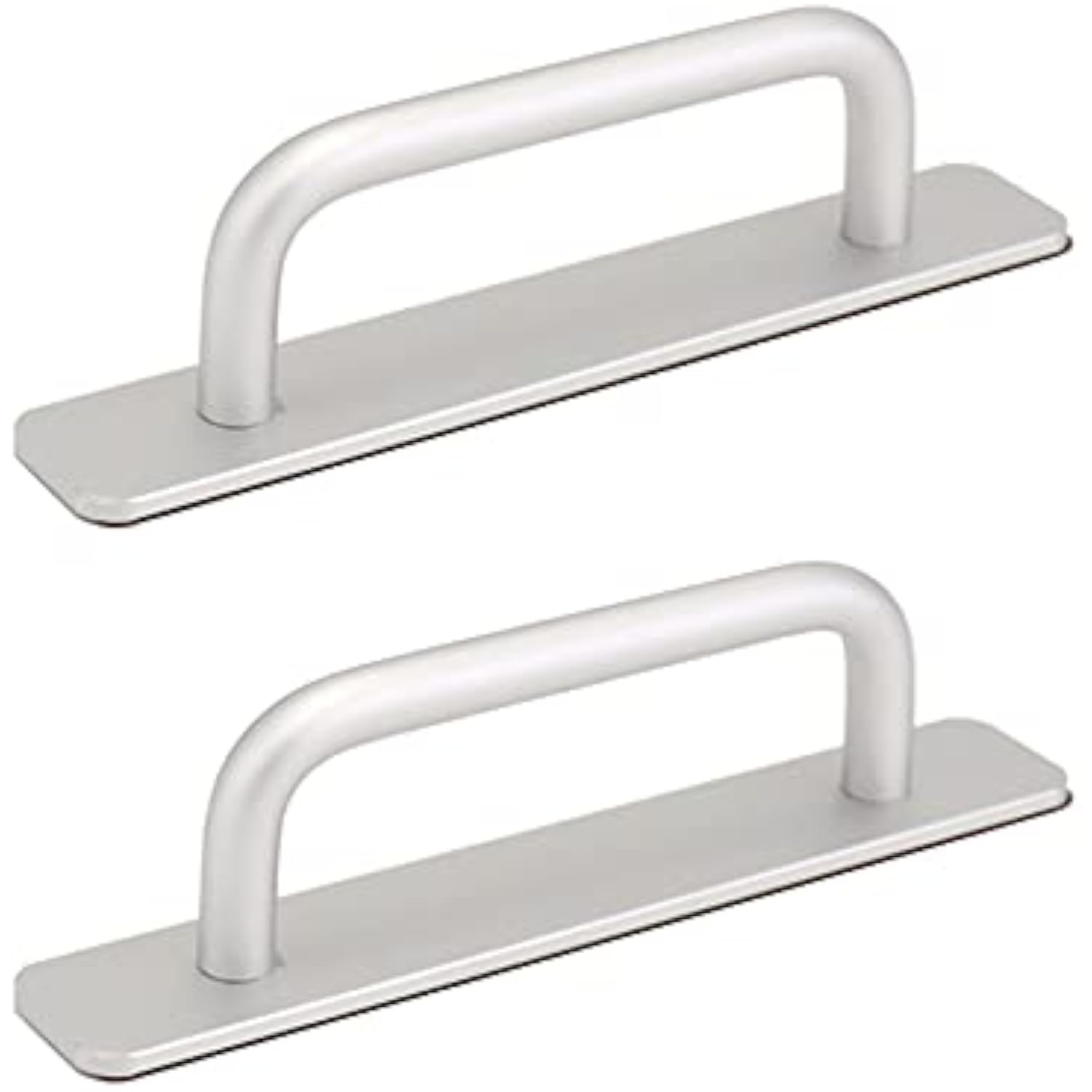 Samoprzylepne elementy klamki do drzwi przesuwnych, uchwyt meblowy ze stopu aluminium 148 x 25 mm srebrny