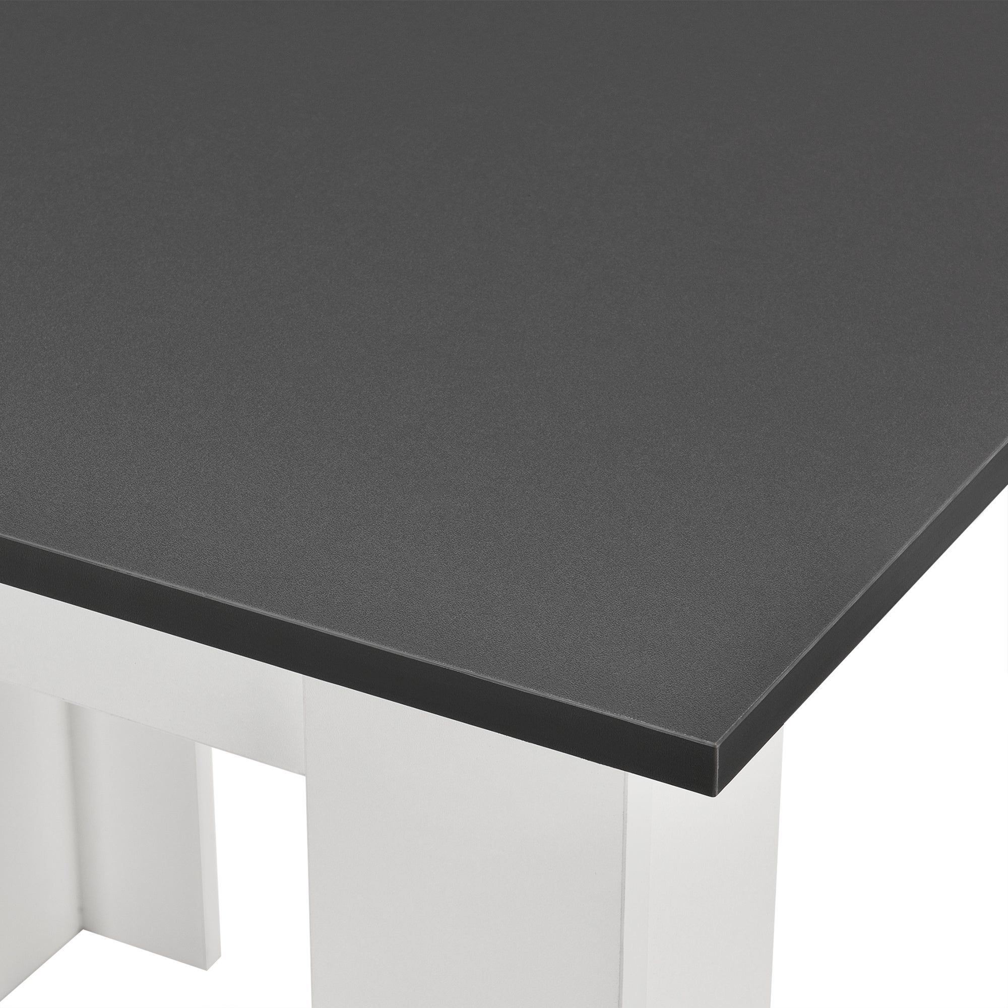 Table Carrée Algermissen pour 4 Personnes 80 x 80 x 76 cm Blanc Gris Foncé [en.casa] - 4