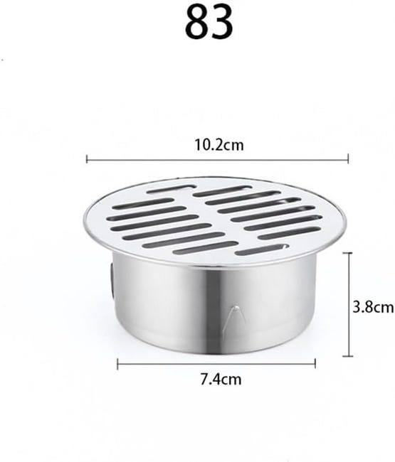 Scarico A Pavimento In Acciaio Inox, Rotondo, Anti Blocco, A Bocca Scarico A Pavimento In Acciaio Inox, Rotondo, Anti Blocco, A Bocca