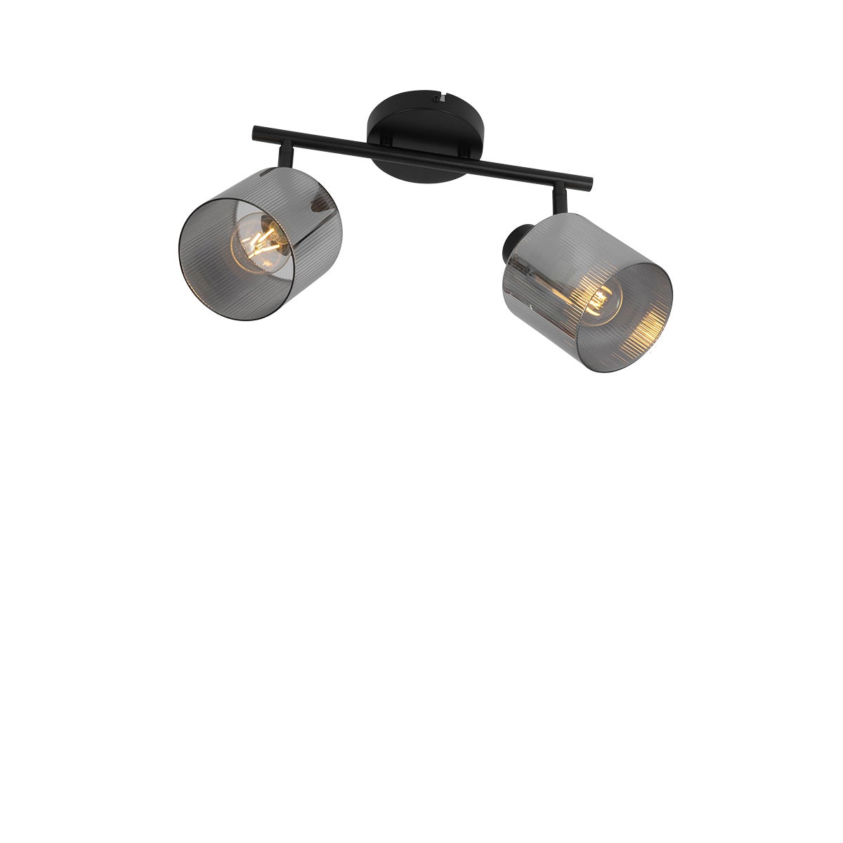 Qazqa regulowany reflektor sufitowy 2-punktowy - Laura - szary, e27, max. 40w, 56cm, z 2 punktami świetlnymi, IP20oświetlenie