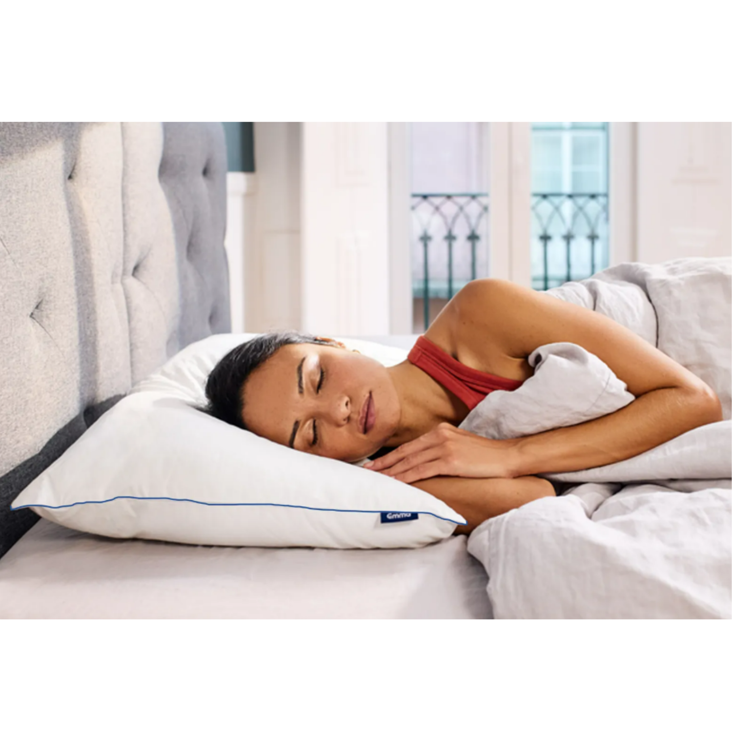 EMMA | Pack Matelas Confort 180x200 cm + 2 Oreillers | Sommeil Réparateur | Indépendance De Couchage | Confort Optimal | Lavables - 4