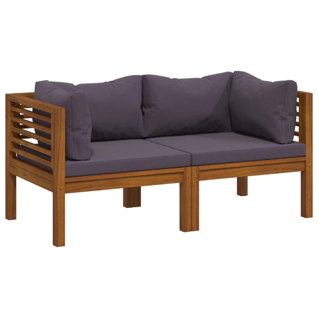 2-osobowa sofa ogrodowa z poduszkami, lite drewno akacjowe vidaXL