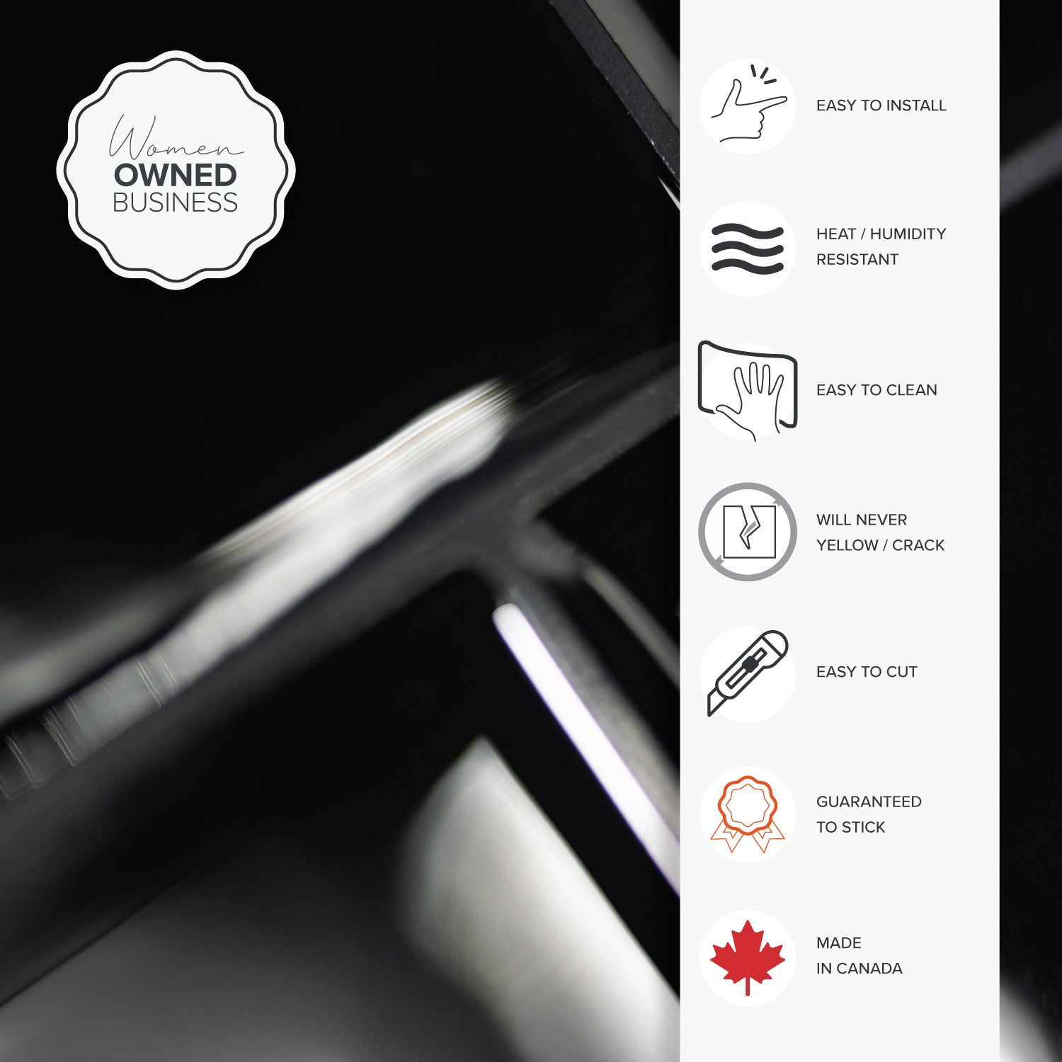 Azulejos Adhesivos x2, 57.3x27.64cm - Revestimiento de Pared Smart Tiles Oslo Nero Vinilos Murales de Baño y Cocina - 6