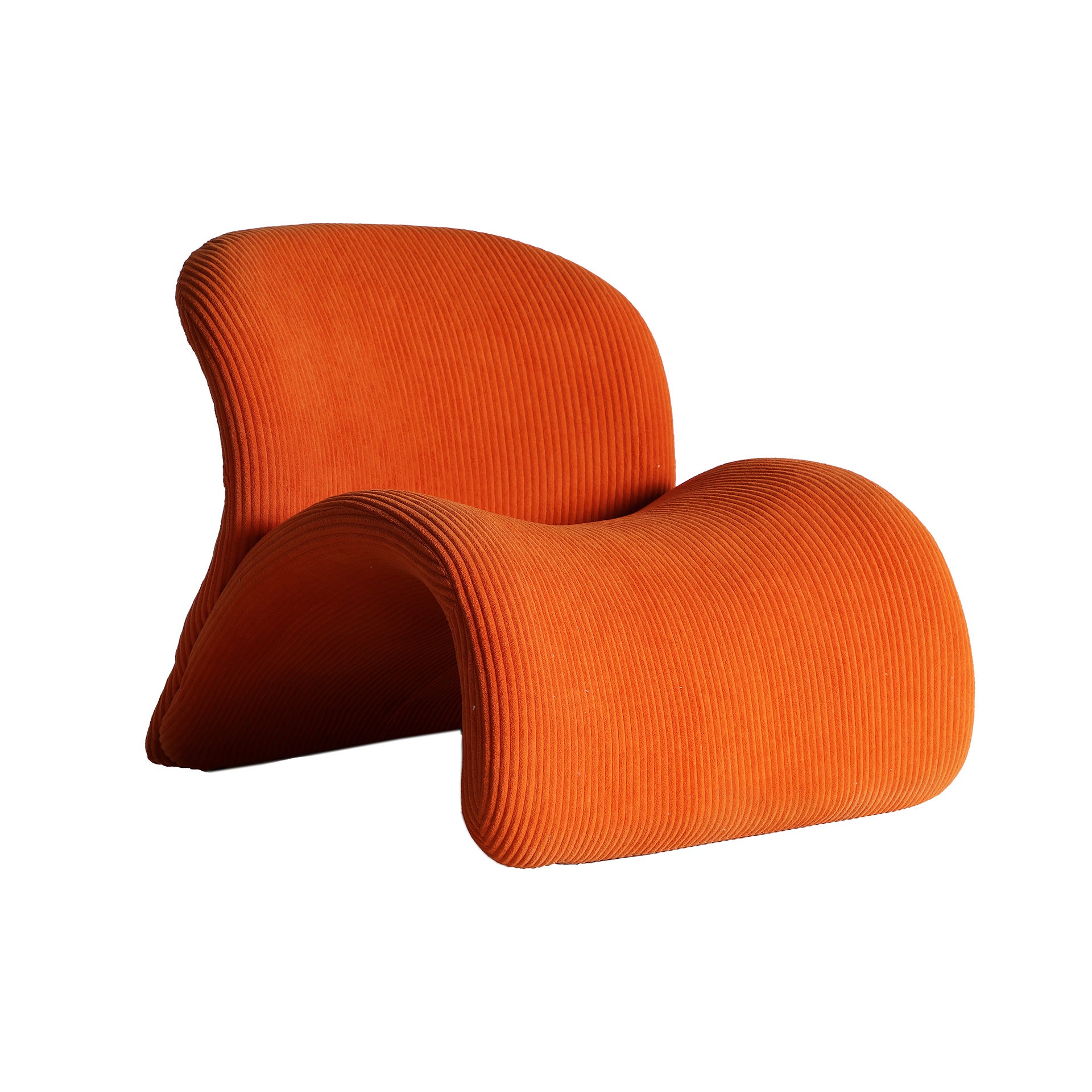 Fauteuil en polyester orange en 89x78x80 cm